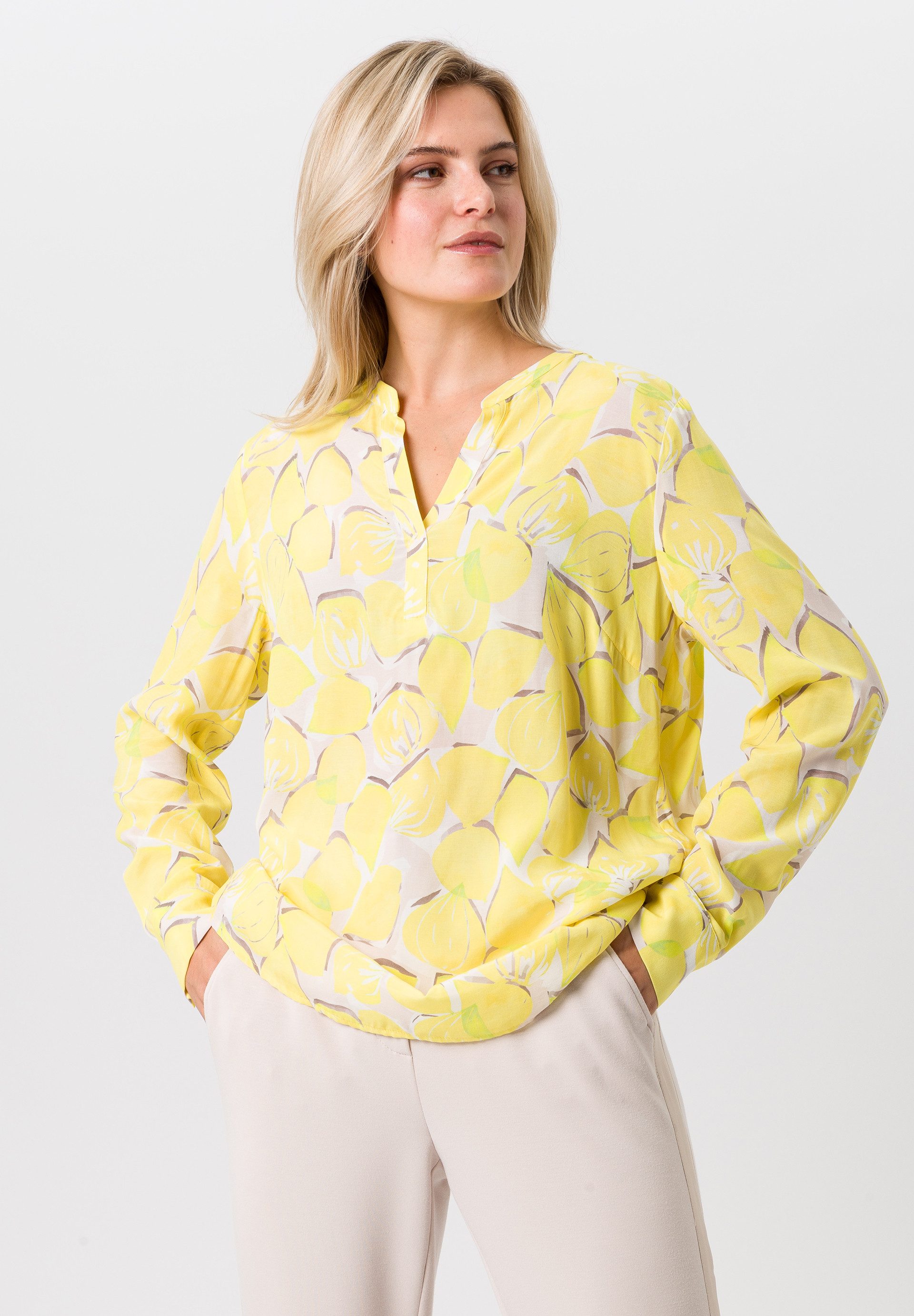 TUZZI Langarmbluse mit Zitronen-Print günstig online kaufen