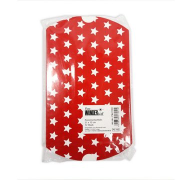 Frau WUNDERVoll Papierdekoration 12 Kissenschachteln, rot / weiß Sterne, 21 x 12 cm (flach), 15 x 12 x