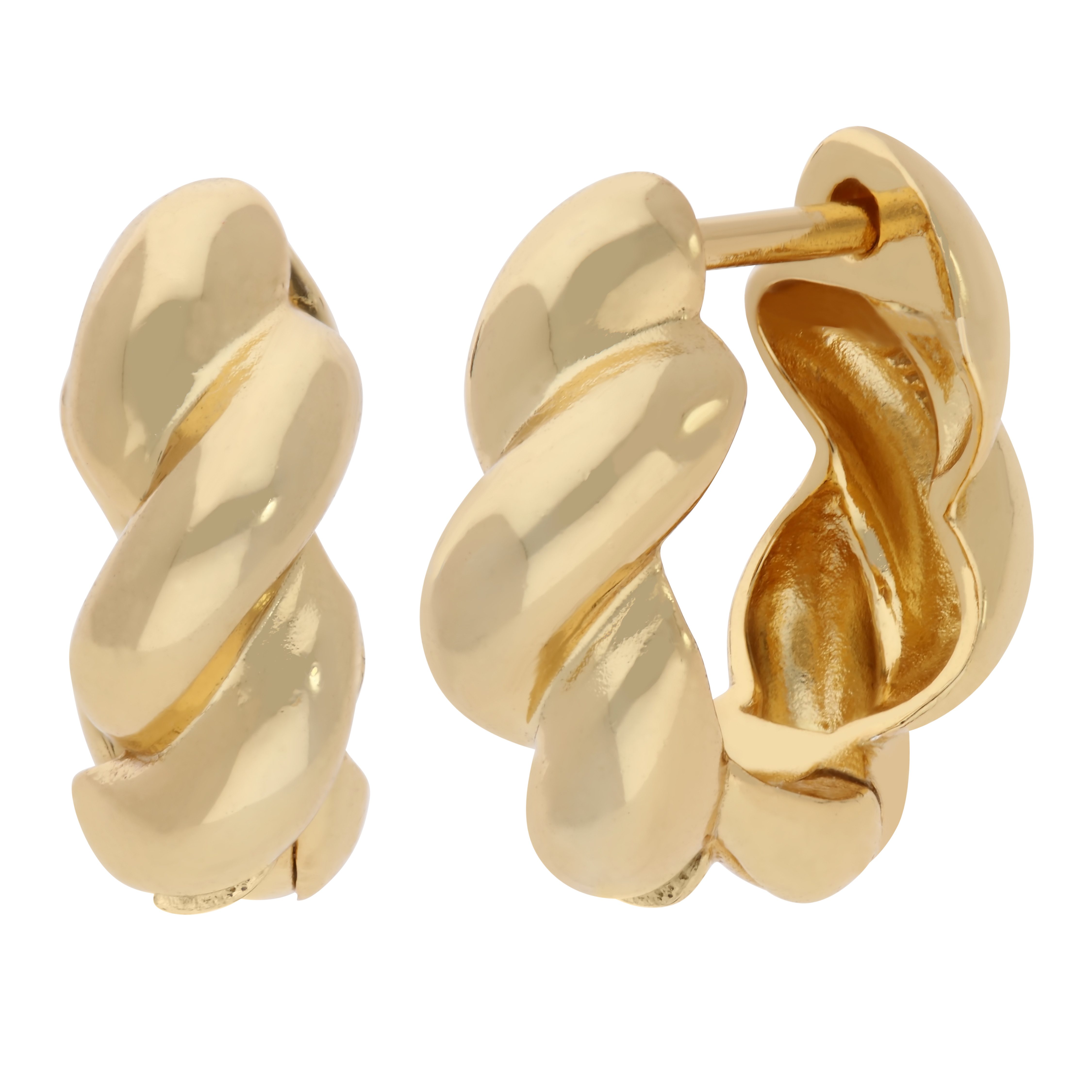 Paar Creolen Schmuck Geschenk Silber 925 Ohrschmuck Ohrringe gedrehte Optik
