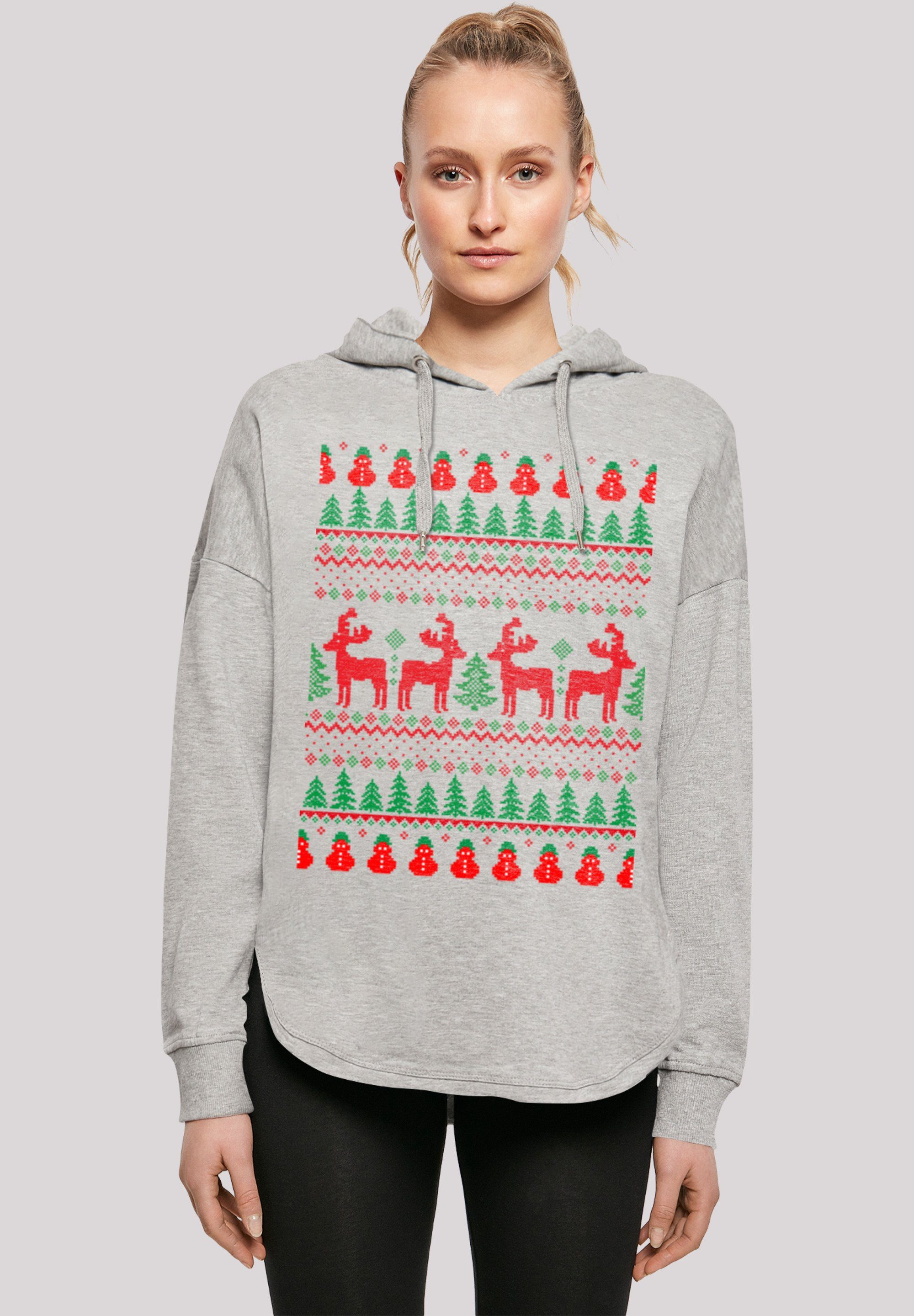 F4NT4STIC Hoodie Christmas Reindeers Weihnachten Muster Print, Gemütlicher  Dammen Hoody mit sportlichem Look