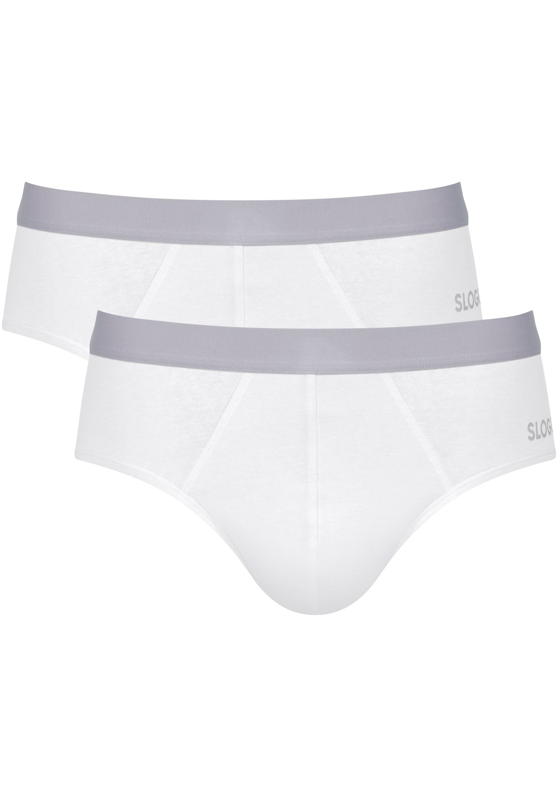 sloggi Slip men GO ABC 2.0 Brief 2P (Packung, 2-St) super weicher Baumwoll- und Elasthan-Mix