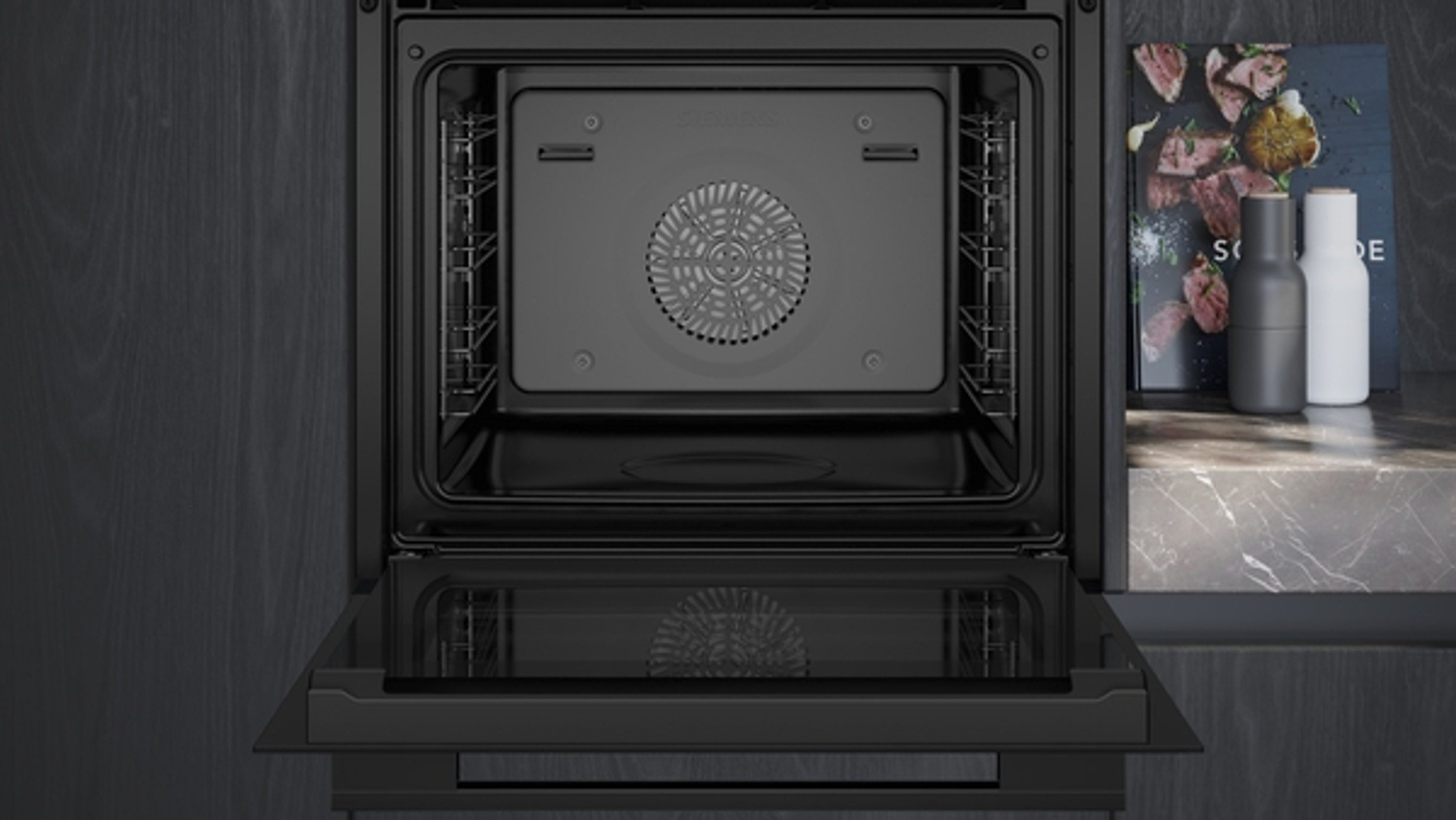 SIEMENS Einbaubackofen iQ700 HB736G1B1, mit Auszug nachrüstbar, WiFi-fähig, 4D Heißluft, Backofenassistent, Backofenreinigung