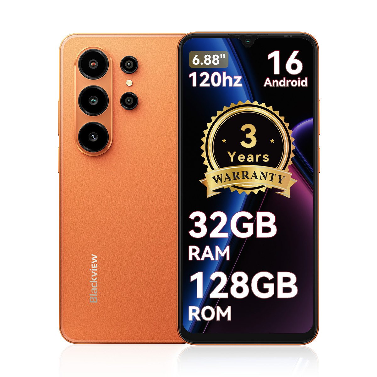 blackview Blackview WAVE 10 (32+128) Android 16 AI Smartphone (6.8 Zoll, 32 MP Kamera)