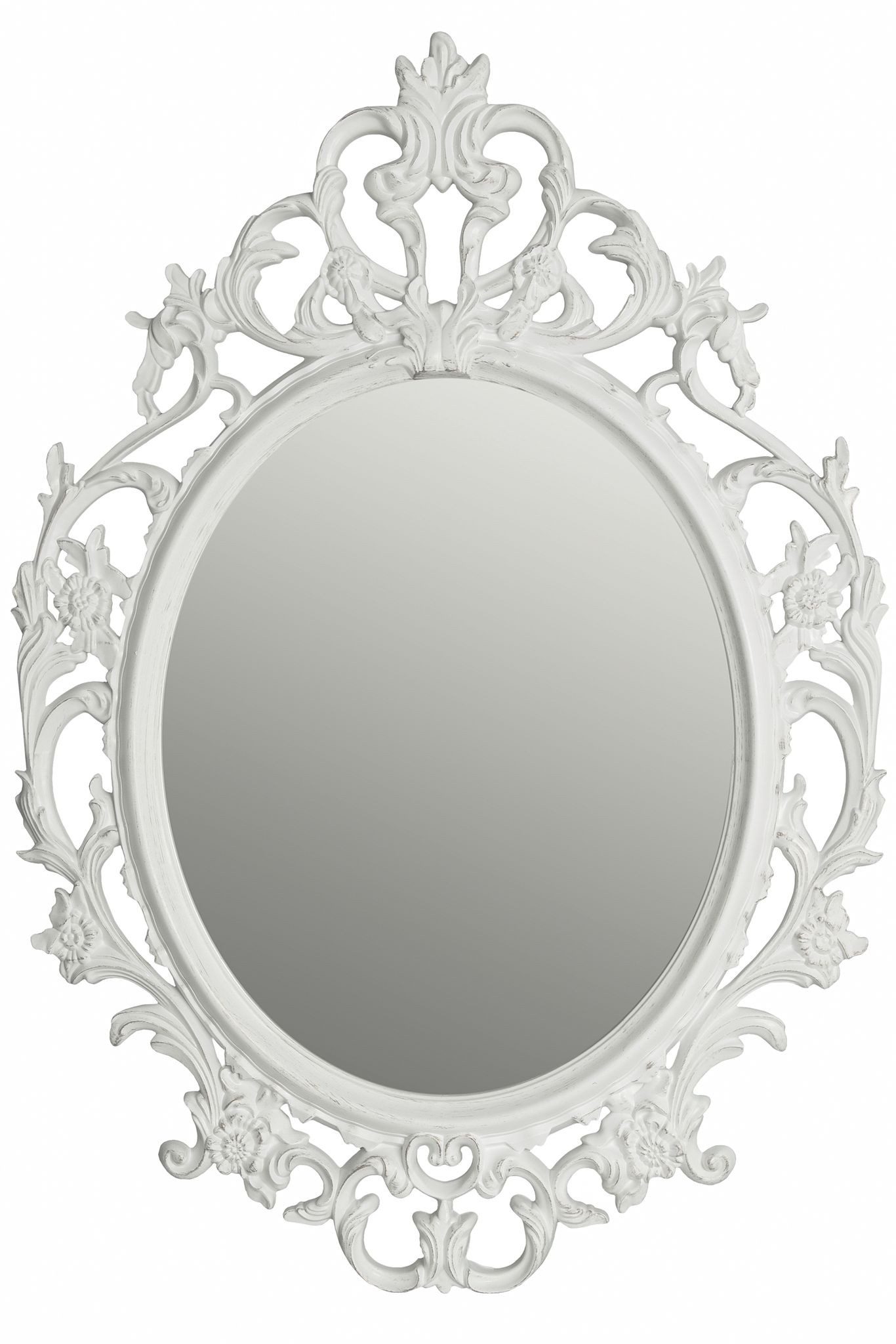 elbmöbel Wandspiegel Spiegel Oval Barock weiß Barockspiegel, Spiegel barock weiß Wandspiegel oval Barockspiegel Badspiegel. € 99,90