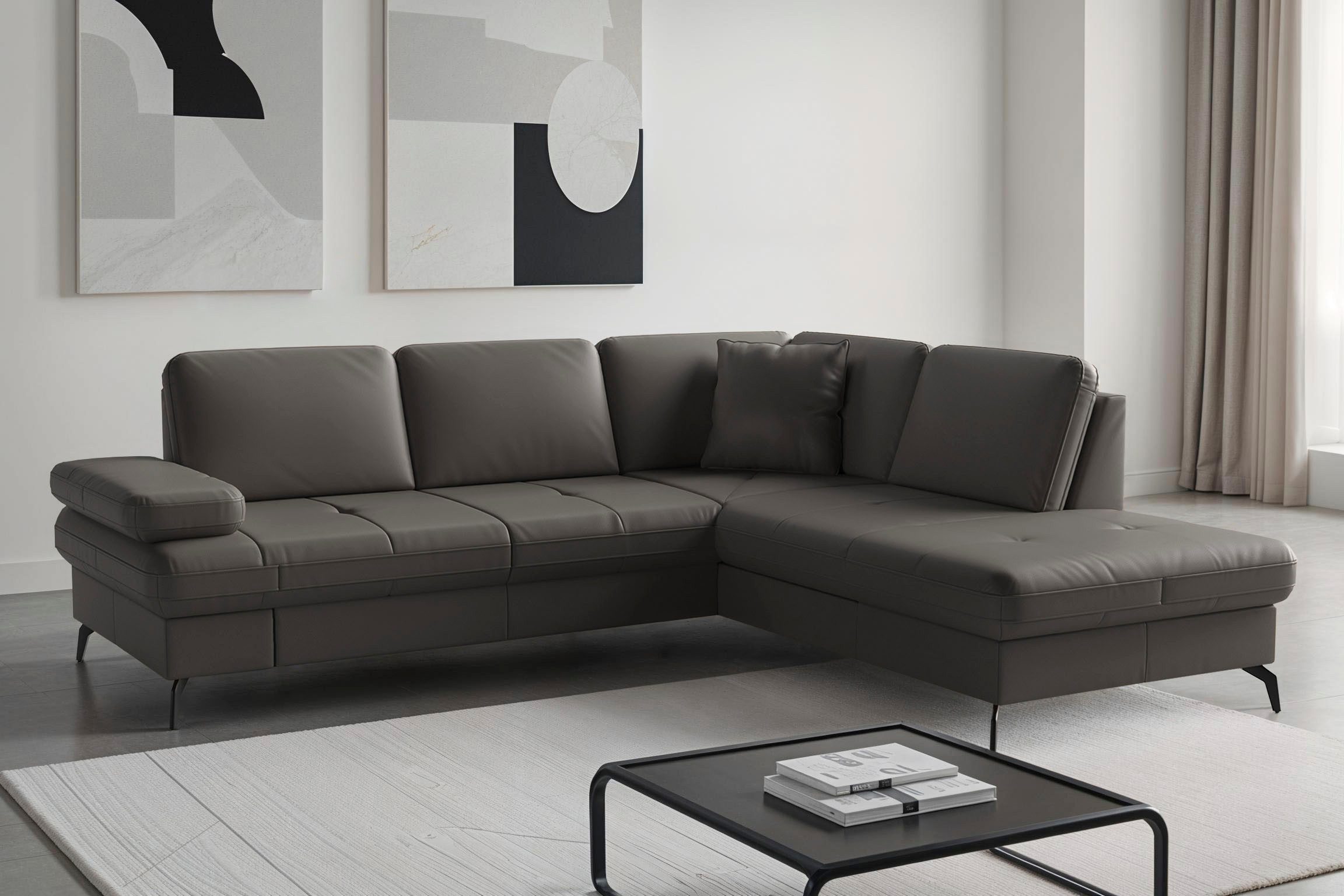 sit&more Ecksofa Morris Jubi, Ottomane, Breite 238 cm, mit Armteilfunktion, wahlweise mit Schlaffunktion