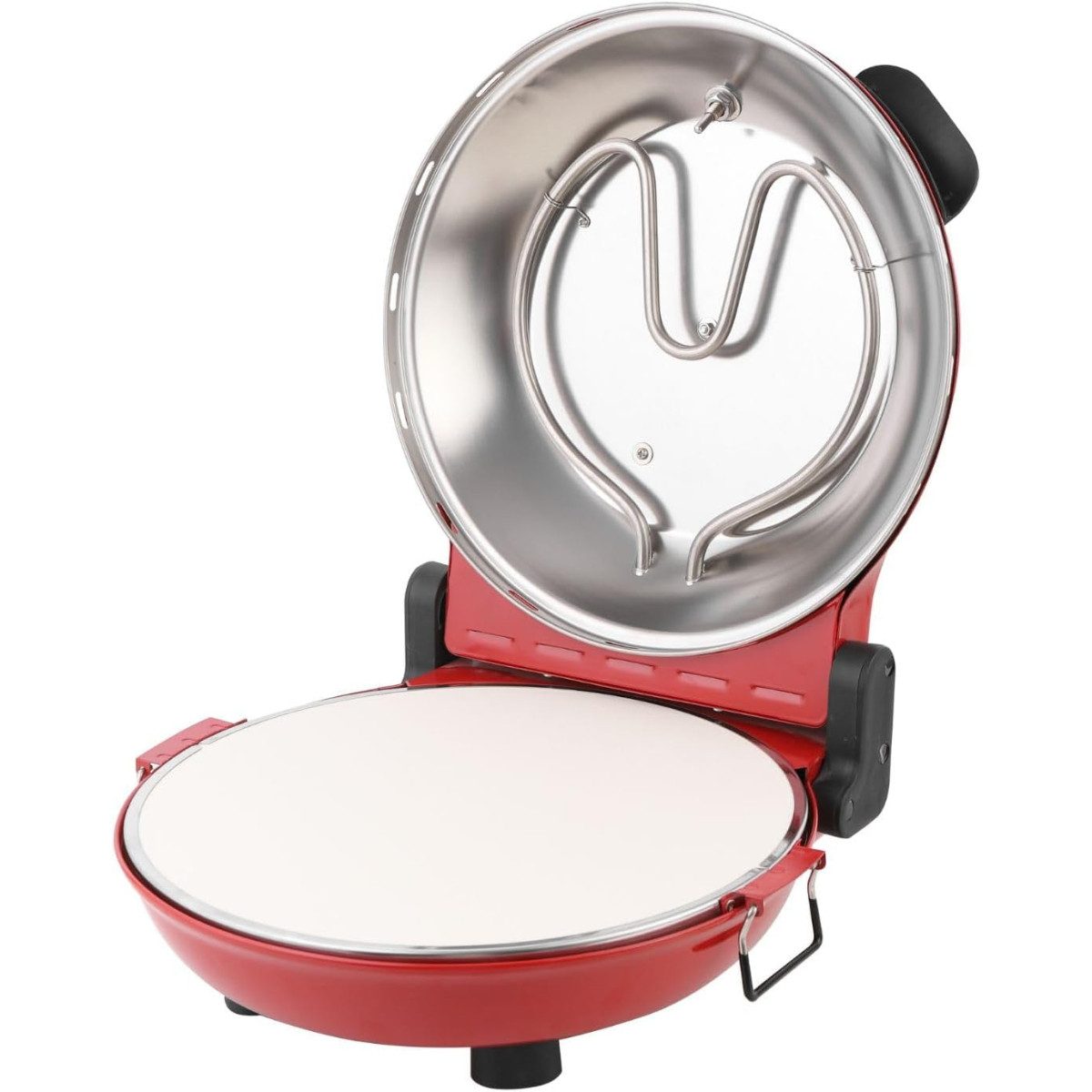 Melchioni Pizzaofen BELLA Napoli Plus,   Pizzaofen mit Schamottstein, Thermometer, Doppelheizung