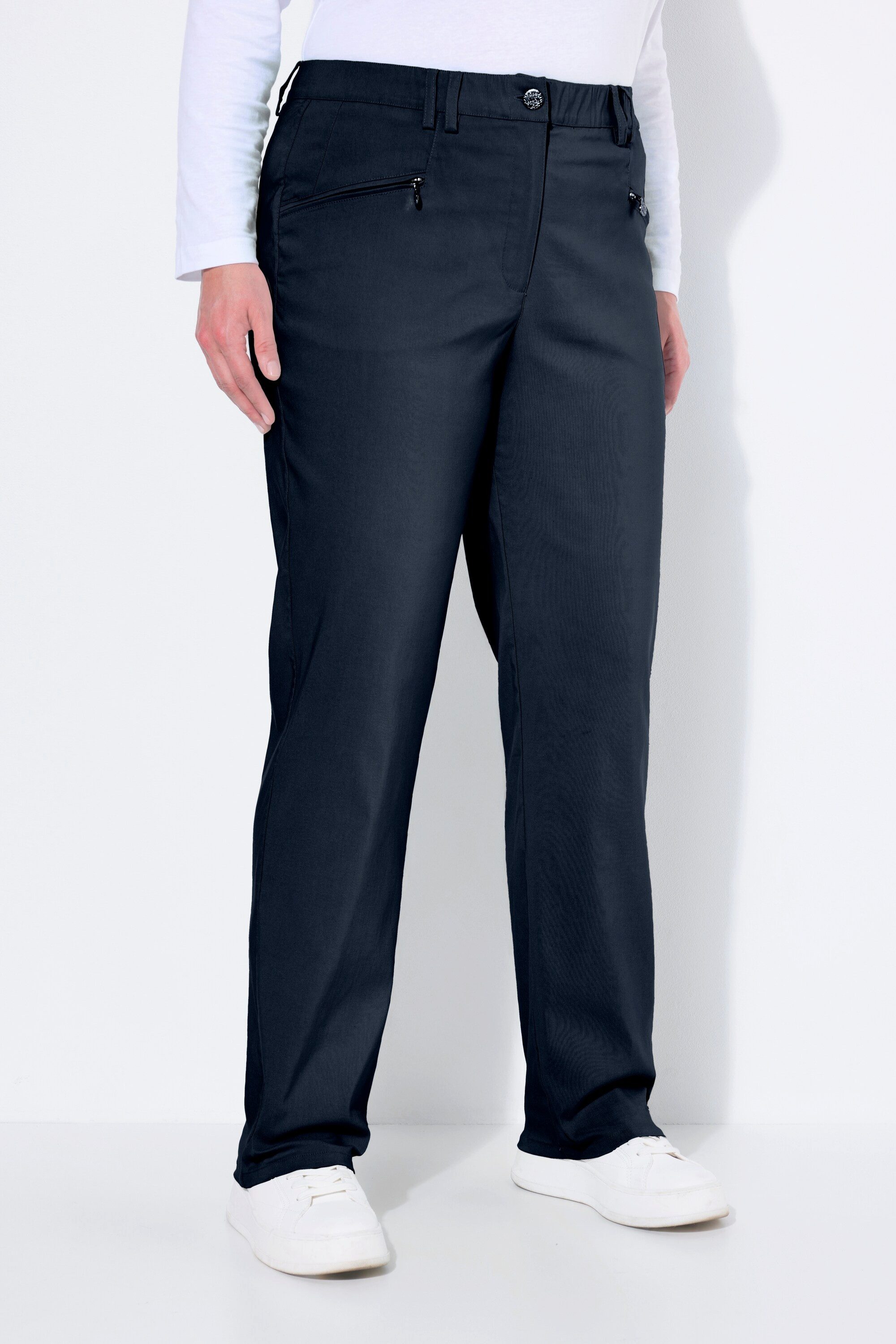 Ulla Popken Funktionshose Thermo-Stretchhose Mony konisches Bein Zipptasche günstig online kaufen