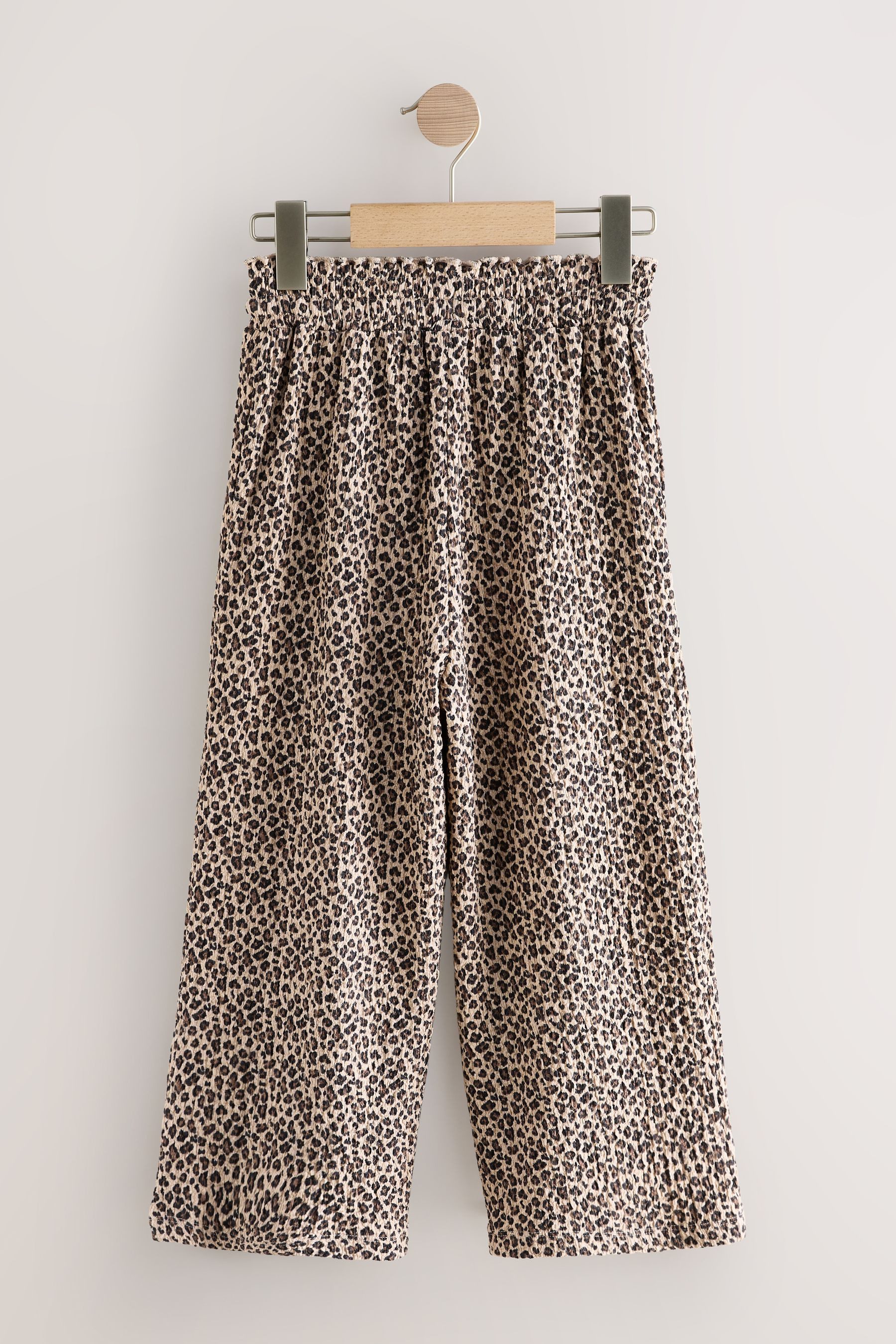 Palazzohose Hose mit weitem Bein in Knitteroptik