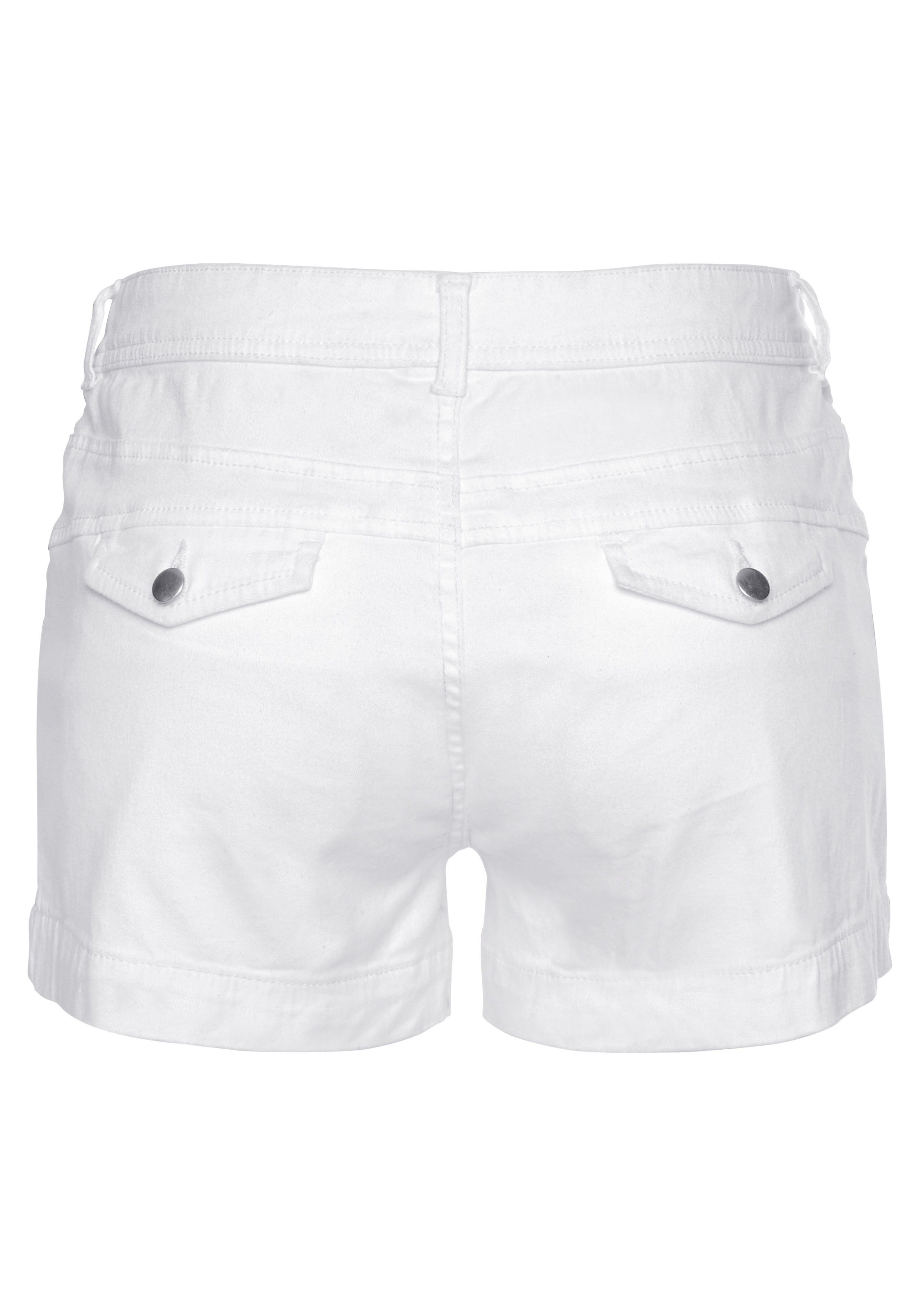 LASCANA Shorts aus Baumwollstretch mit Taschen, kurze Hose, Freizeitlook