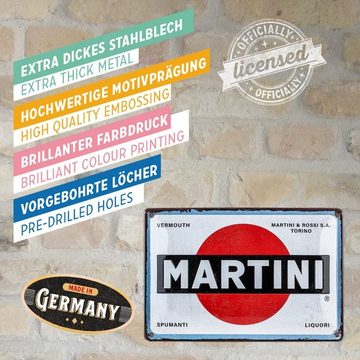 Nostalgic-Art Metallschild Blechschild 20 x 30cm - Martini - Martini Logo White
