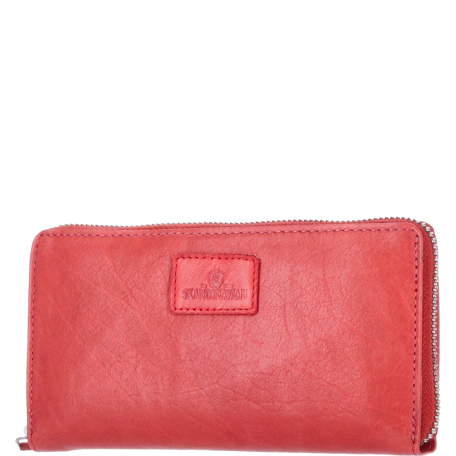 The Skandinavian Brand Geldbörse The Skandinavian Brand Lady Zip Wallet Washed Leather - rot