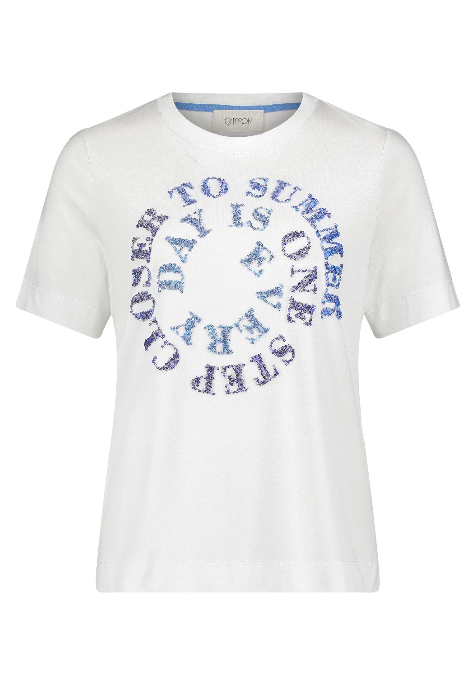 Cartoon Kurzarmshirt Cartoon Damen Halbarm-Shirt mit günstig online kaufen