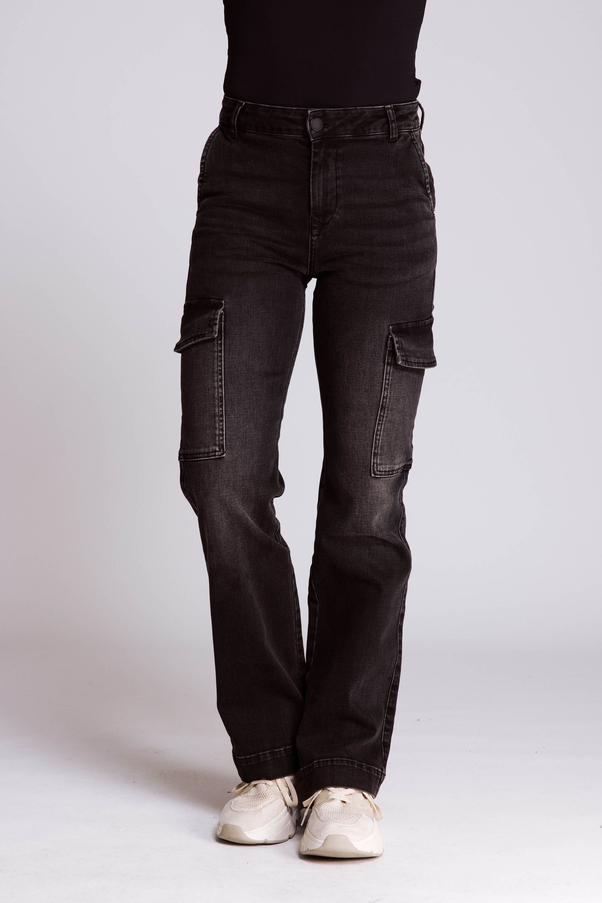 Zhrill 7/8-Jeans Cargo-Jeans ZHROA Schwarz angenehmer günstig online kaufen