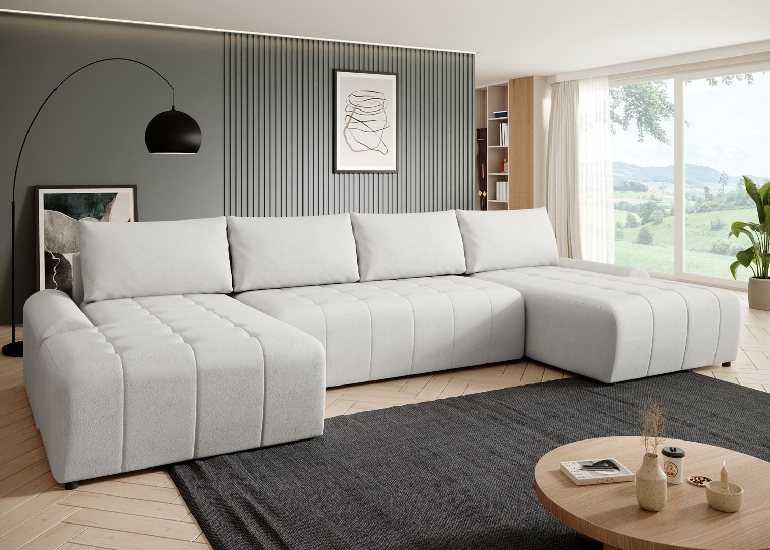 Beautysofa Ecksofa Costa U, inkl. Schlaffunktion, günstig online kaufen