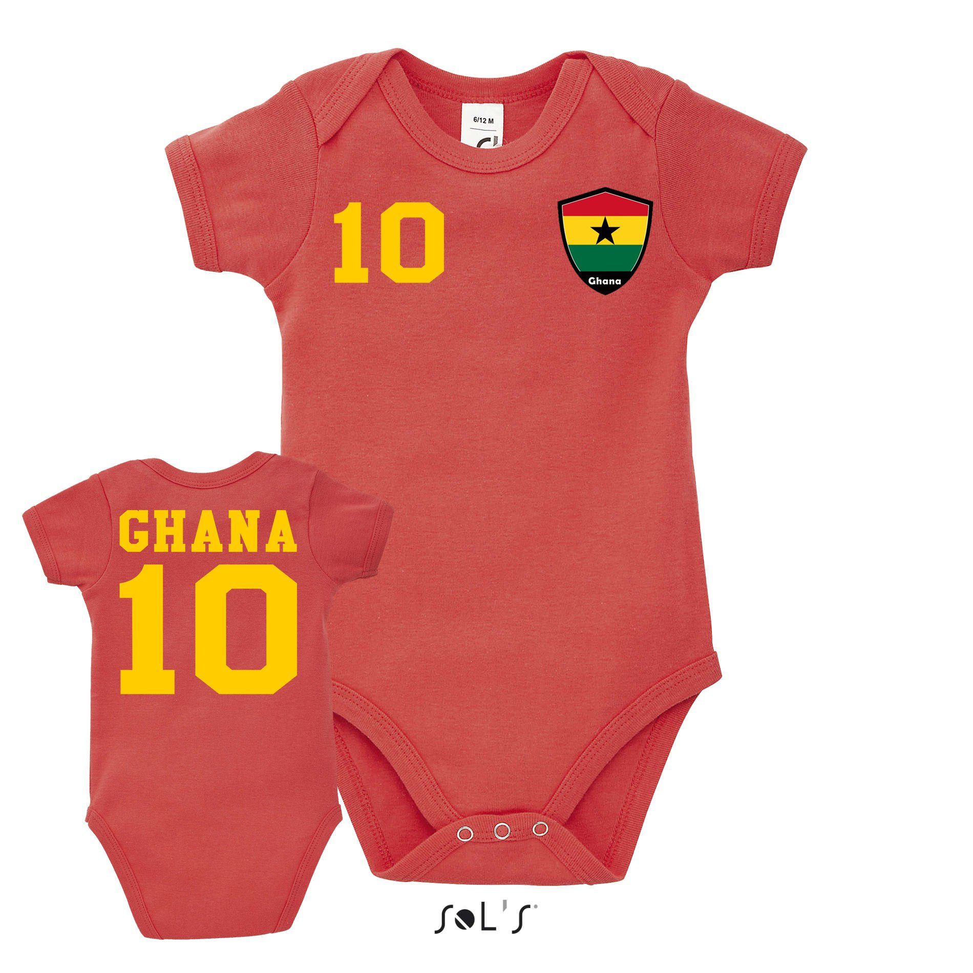 Kinder Brownie Afrika Strampler Baby Weltmeister & Blondie Fußball Ghana Trikot Cup Sport Handball