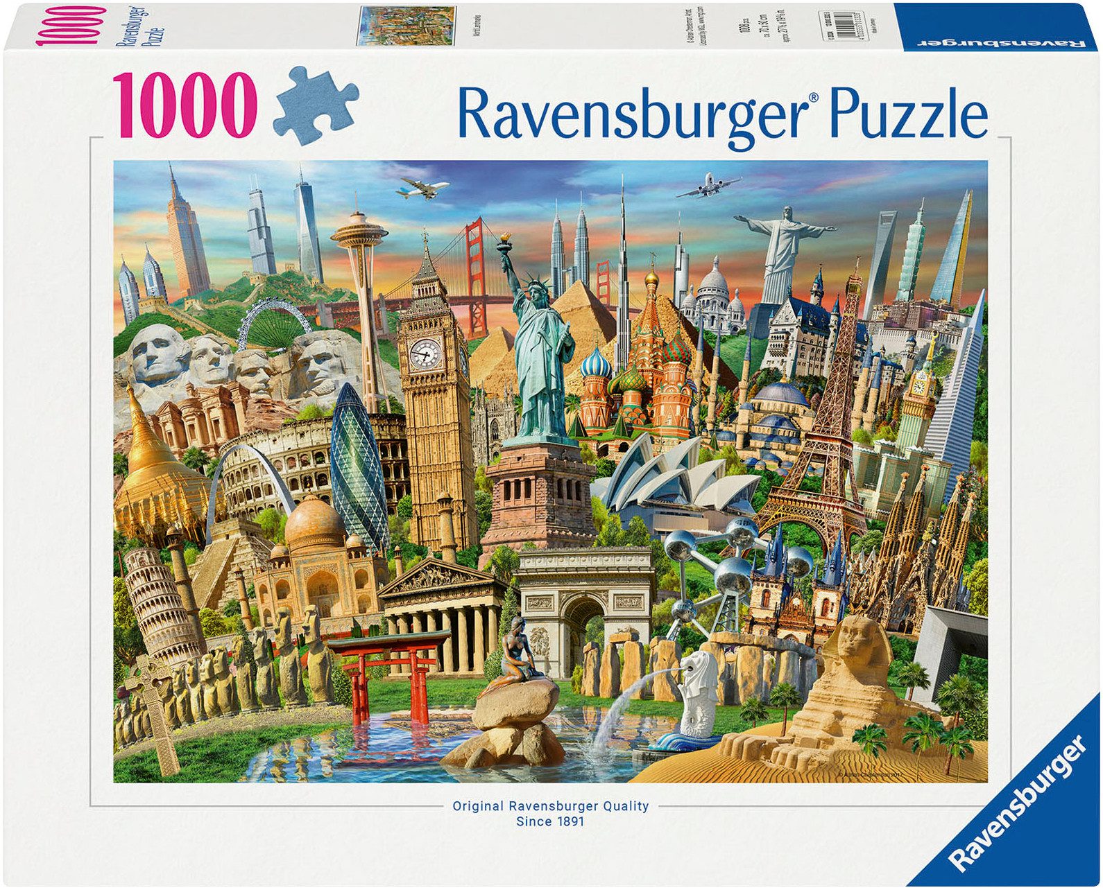 Ravensburger Puzzle Sehenswürdigkeiten weltweit, 1000 Puzzleteile, günstig online kaufen