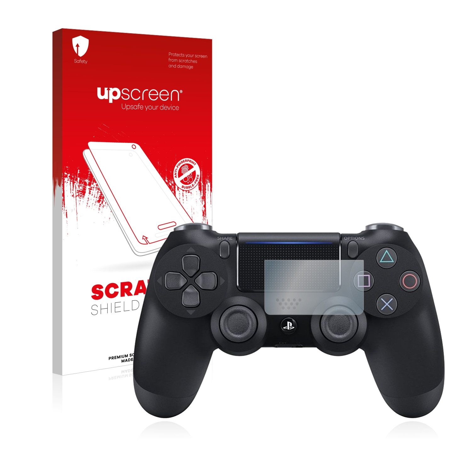 upscreen Schutzfolie für Sony Playstation 4 PS4 Dualshock Controller 2016, Displayschutzfolie, Folie klar Anti-Scratch Anti-Fingerprint