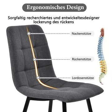 MODFU Essgruppe Ein Tisch und vier Stühle, (5-tlg), Küchetisch Esszimmerstuhl Set, Metallbeine