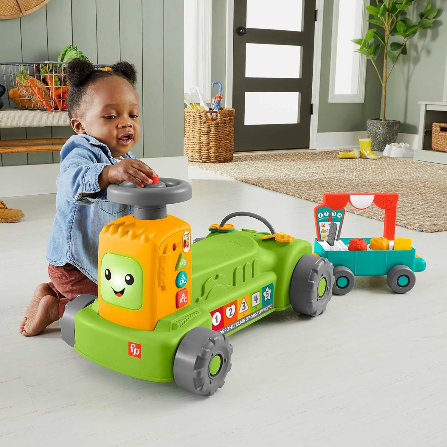 Fisher-Price® Lauflernwagen FISHER-PRICE 4-in-1 Markt-Traktor zum Aufsitzen ab 9 Monaten HRG12
