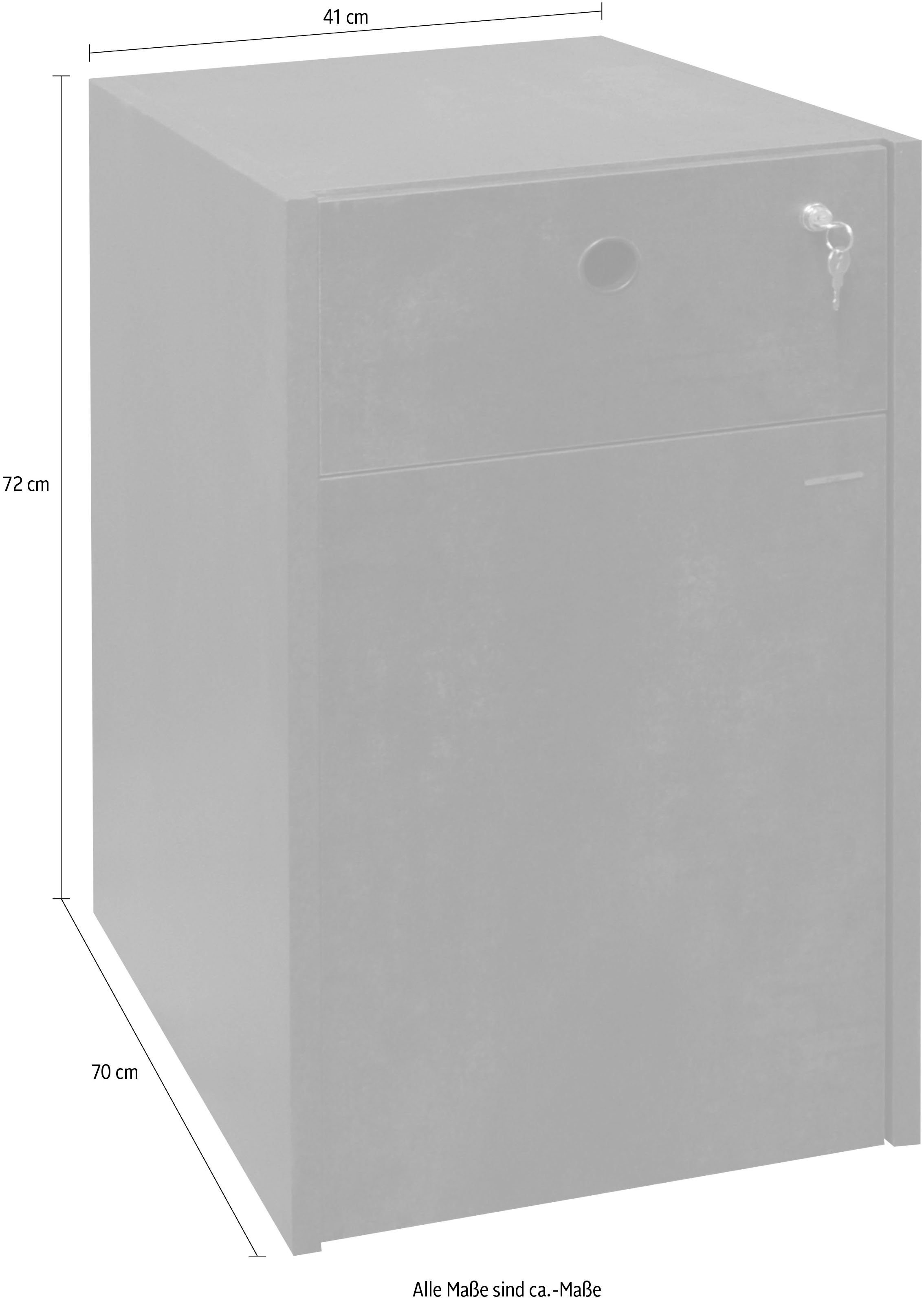 Mäusbacher Unterschrank Office graphit graphit System 41 | Breite cm Big