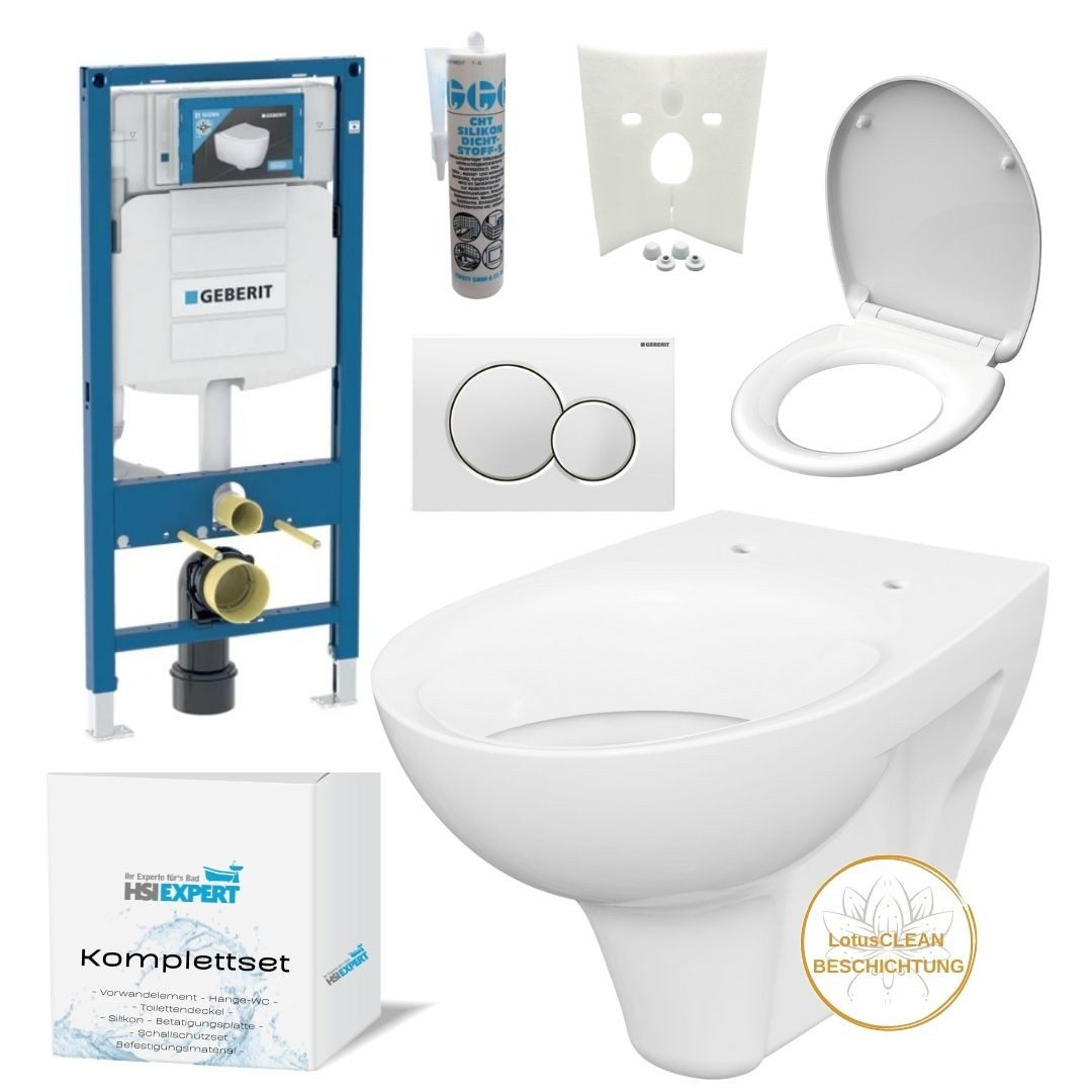 HGMBAD Vorwandelement WC Geberit Vorwandelement Sigma Hänge WC Toilette, Komplett-Set