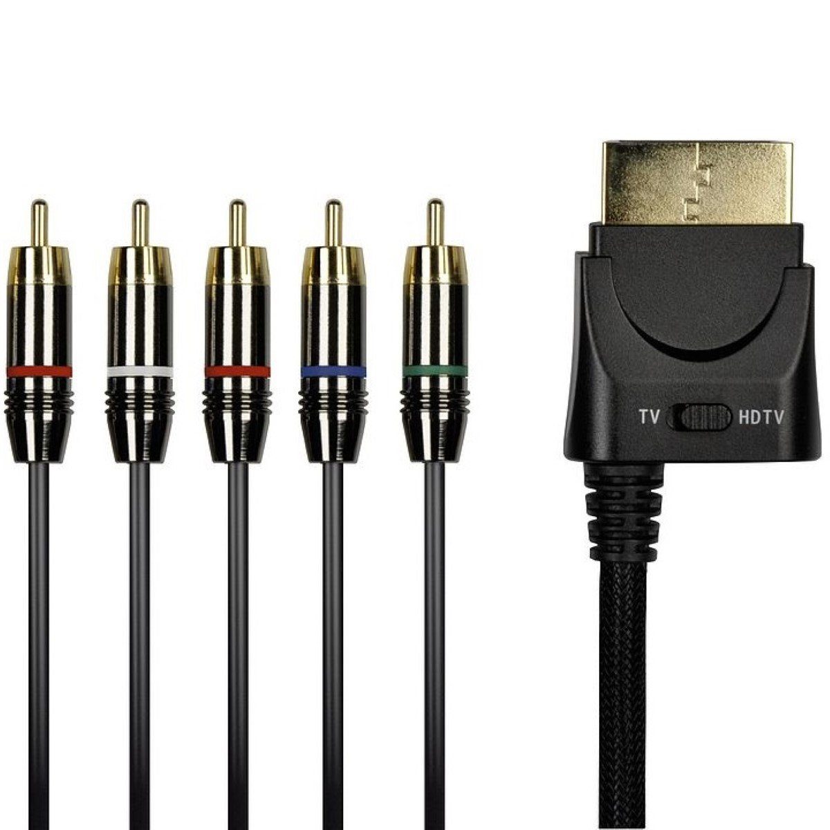 Speedlink HD-TV Component-Kabel S-Video-Kabel YUV RGB 2,3m Netzkabel, Component YUV, S-Video-Stecker, Cinch-Stecker, Toslink (230 cm), Komponenten-Kabel RCA-Stecker, RGB, für Microsoft Xbox 360 Konsole