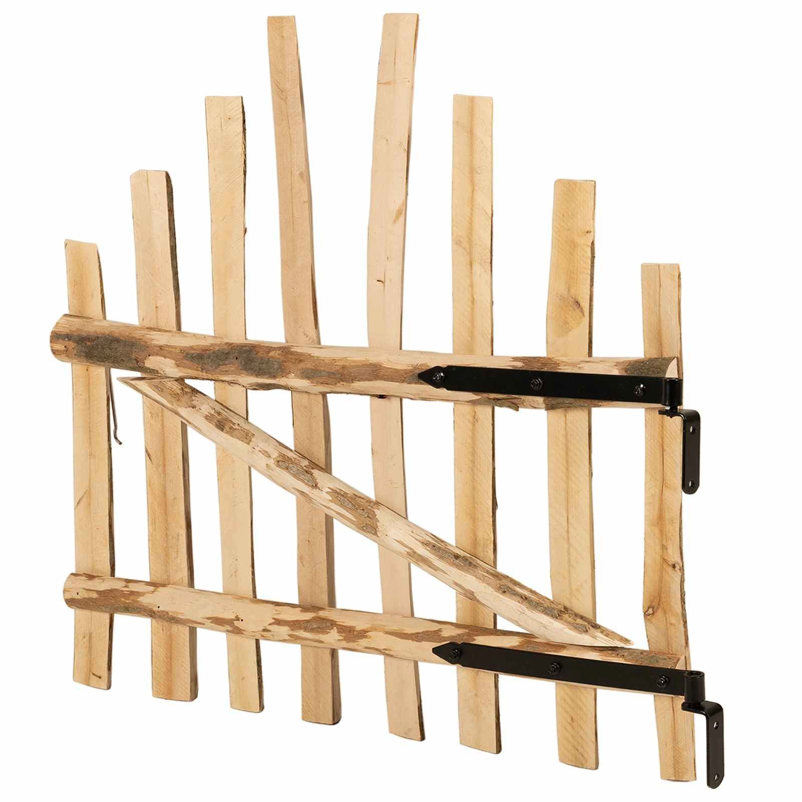 vidaXL Gartentor Bogenzauntor 100 x 90 cm Imprägniertes Haselholz Natur