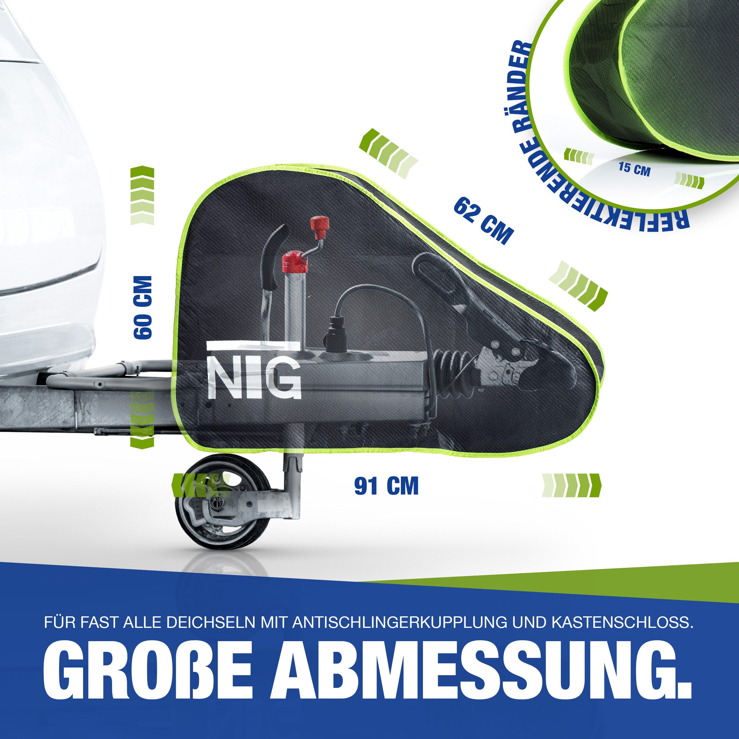 NTG Nutzfahrzeug Technik GmbH Transportbehälter Deichselabdeckung Wohnwagen & Anhänger, Abdeckung Anhängerkupplung, (1-St)