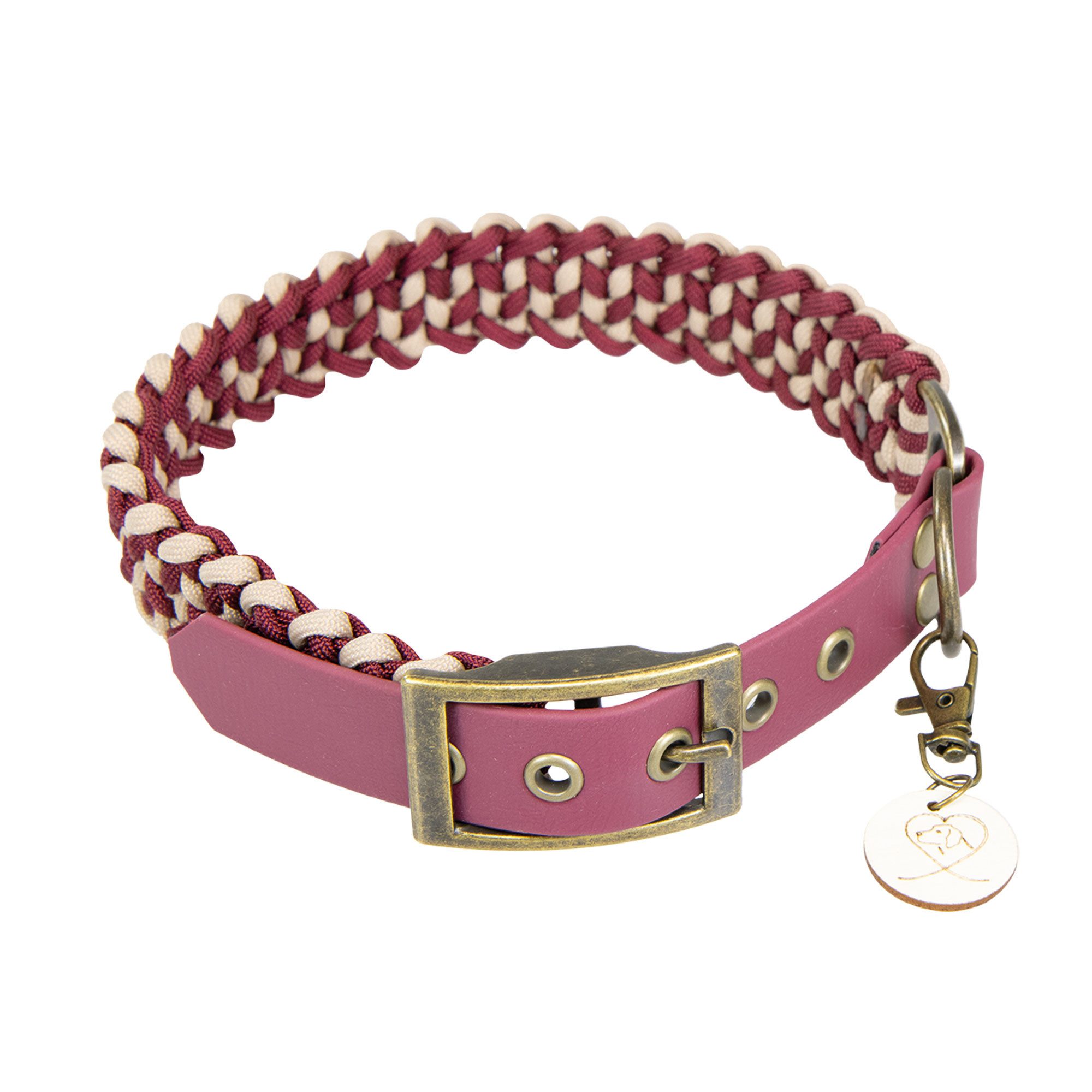Trendfährte Hunde-Halsband Hundehalsband Paracord - handgearbeitet - robust, Paracord und Biothane, erstklassige Handarbeit