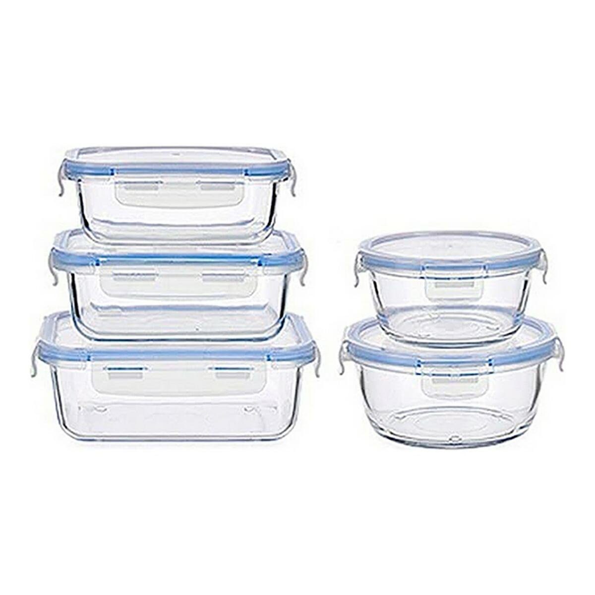 DOTMALL Lunchbox Set Brotdosen transparentes Kunststoffglas (5 Stück)