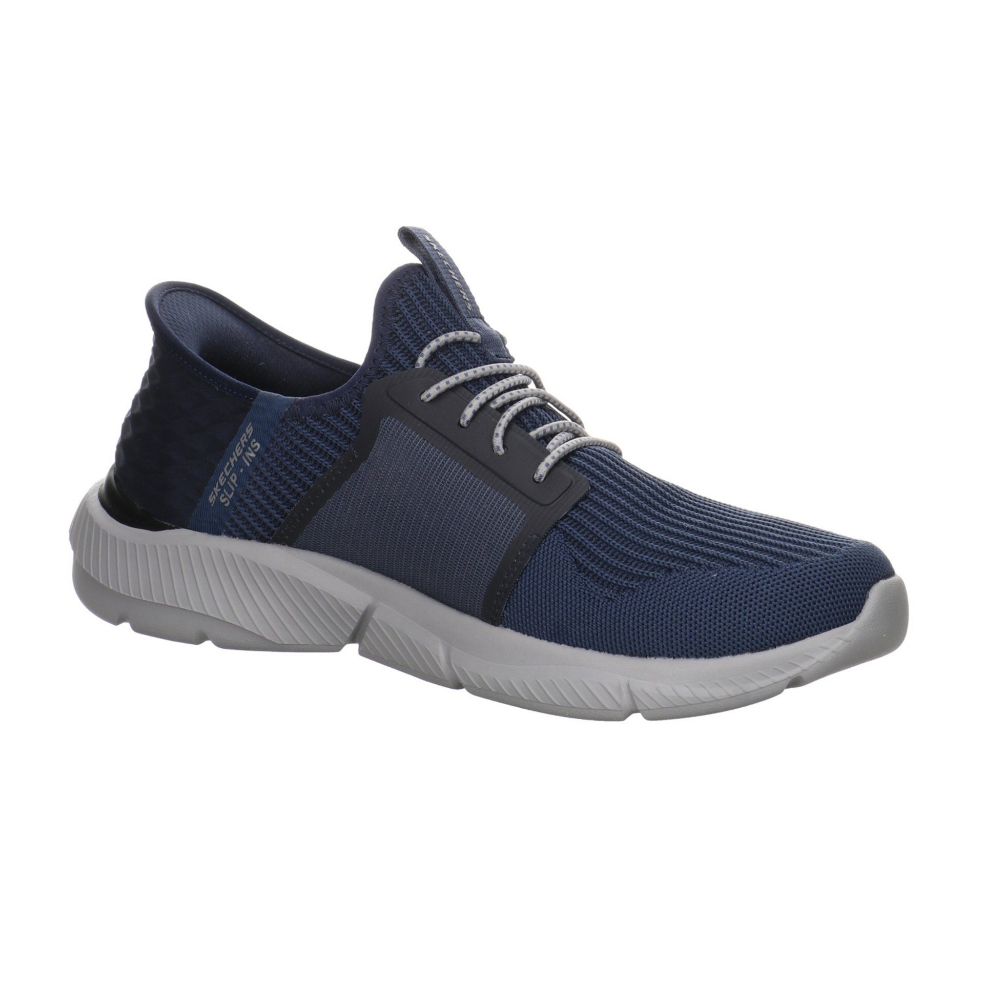 Schuhe Slipper Synthetik Skechers Slip-On Sneaker dunkel blau Herren