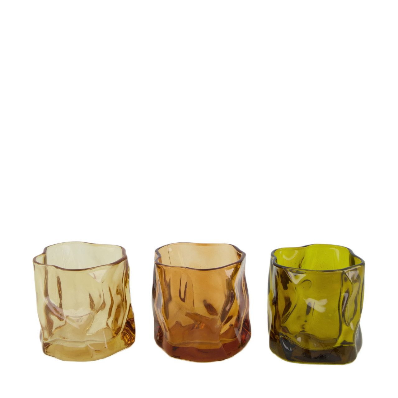 DIJK Dekofigur Dijk Teelichthalter Glas braun 8 x 8 x 7,5 cm