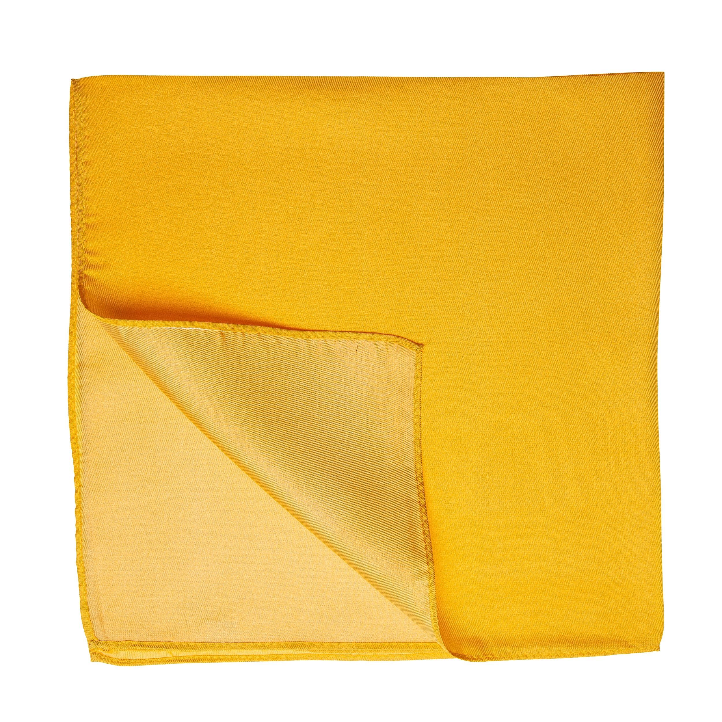 TINITEX Seidentuch Seidentuch Halstuch Twill indisch gelb