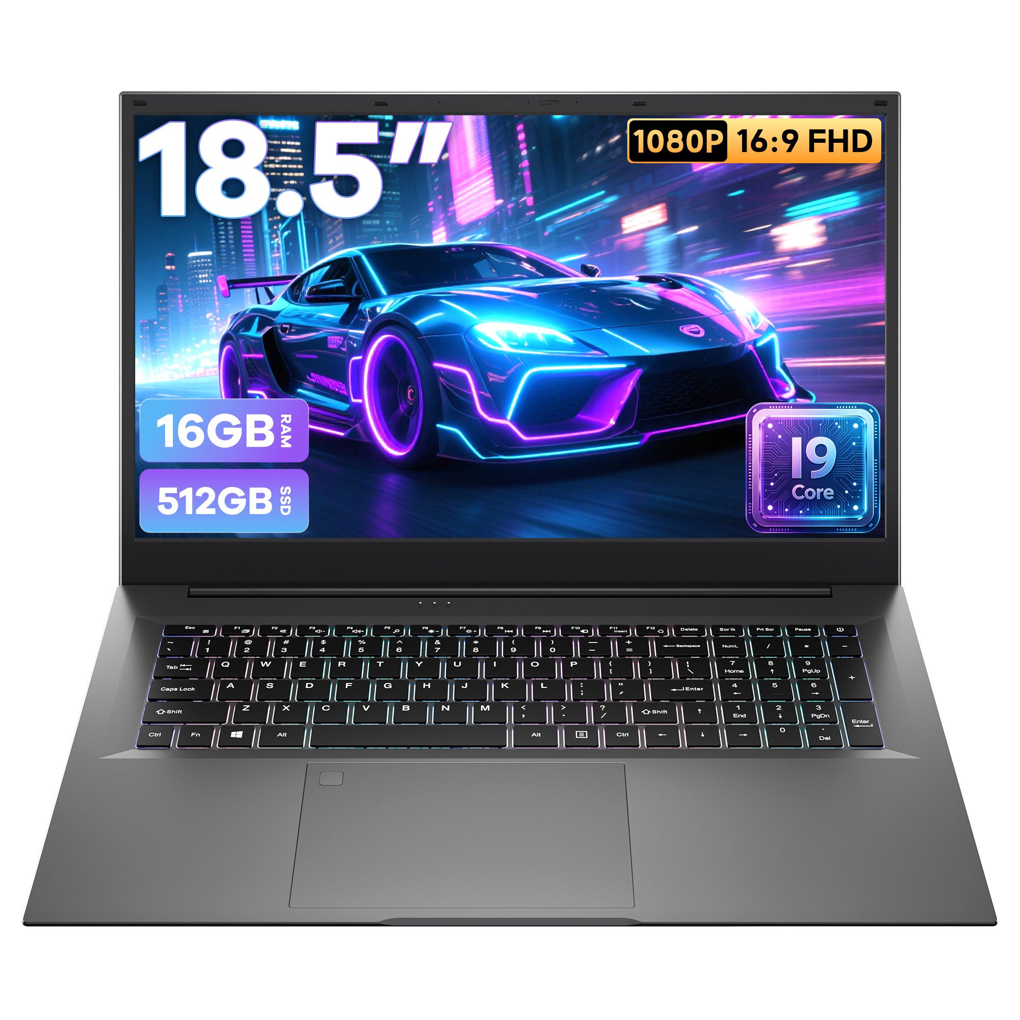 Jumper 18.5" laptop Intel Core i9, 16GB DDR4 RAM, 512GB SSD Business-Notebook Notebook (Intel@ CoreTM i9-9880H, 16 GB, 512 GB SSD, 8-core CPU)