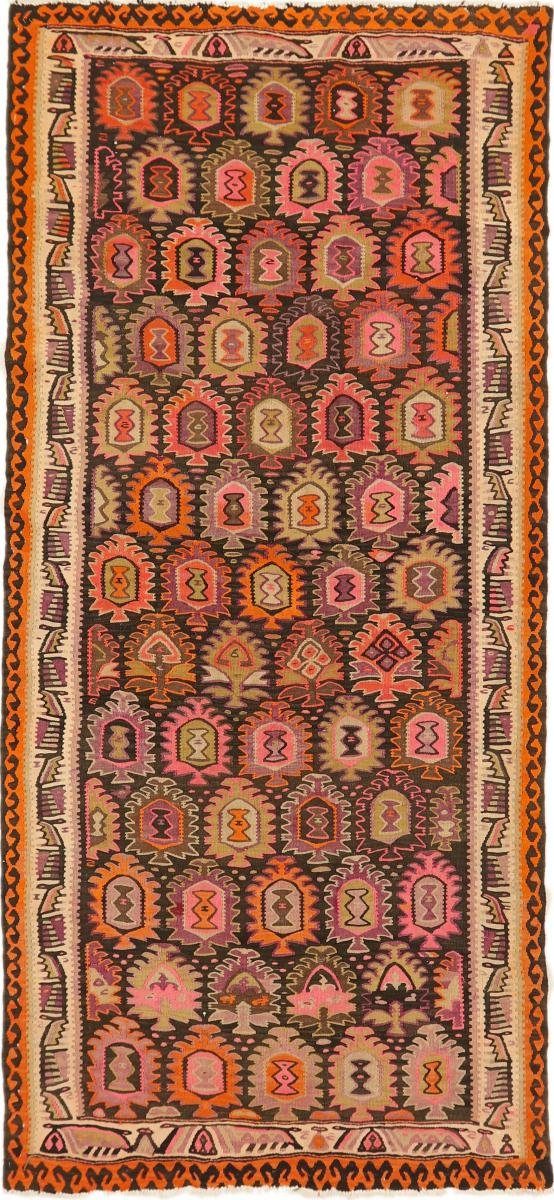 Orientteppich Kelim Fars Azerbaijan Antik 139x303 Handgewebter Orientteppich, Nain Trading, rechteckig, Höhe: 4 mm