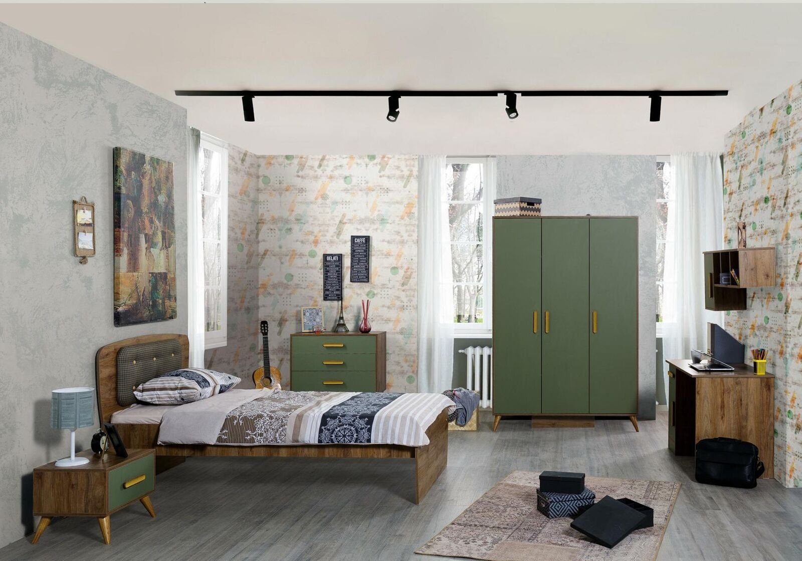 In Made Schlafzimmer Design Jugendzimmer Holz Möbel JVmoebel Bett Europe Luxus (Bett), Bett Kinderbett