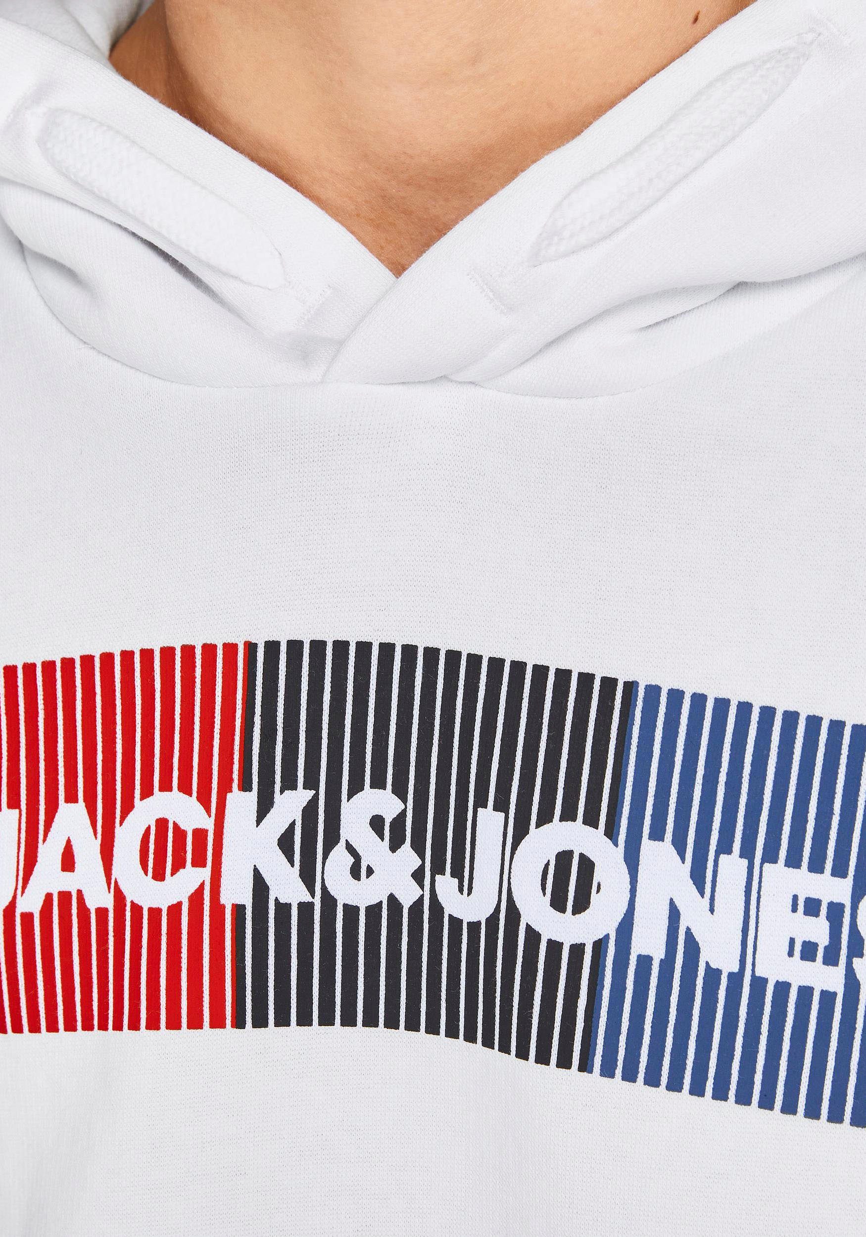 Jack & Jones Junior Kapuzensweatshirt white/PLAY