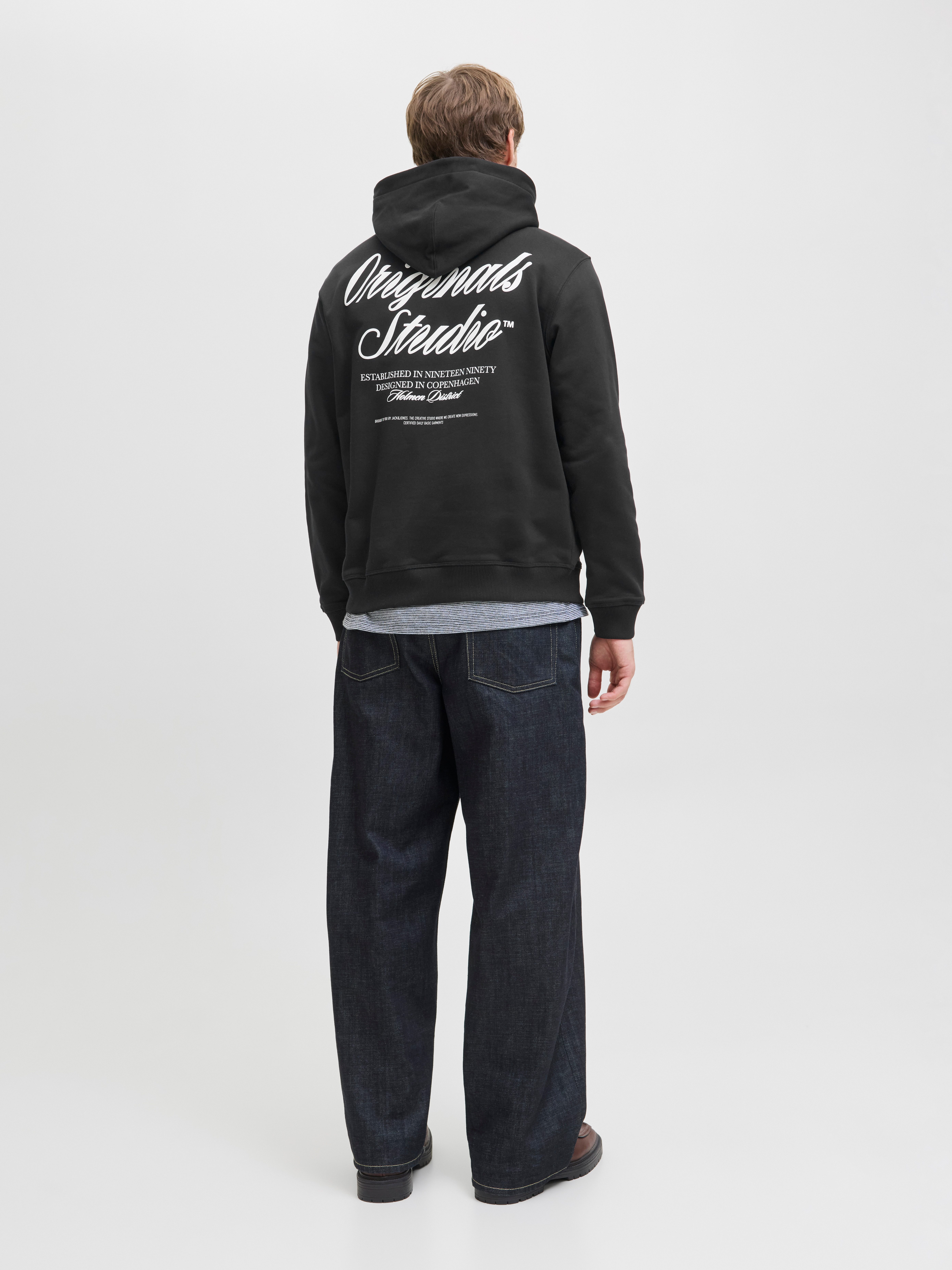 Jack & Jones Kapuzensweatshirt JORNORREBRO TYPO BACK SWEAT HOOD SN mit Print