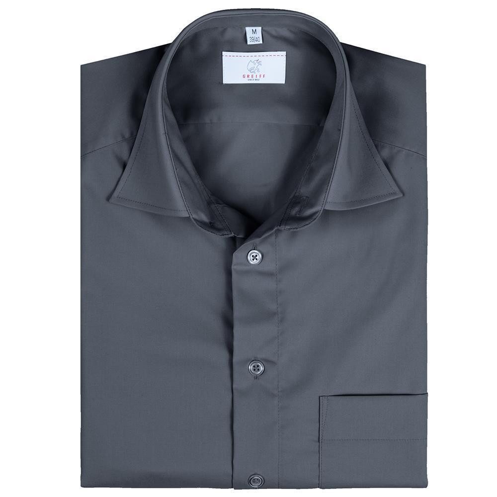 GREIFF Kurzarmhemd Greiff Corporate Hemd BASIC Herren OEKO TEX® Anthrazit 4 günstig online kaufen