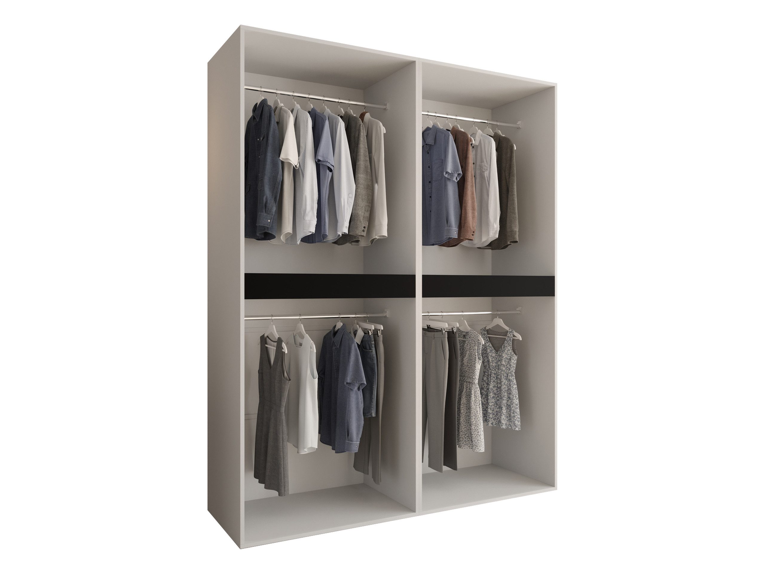 MIRJAN24 Kleiderschrank Espresso 180 (mit acht Drehtüren) Scharniere mit gedämpftem Schließsystem, 180x50x203 cm – Bild 5 von 5