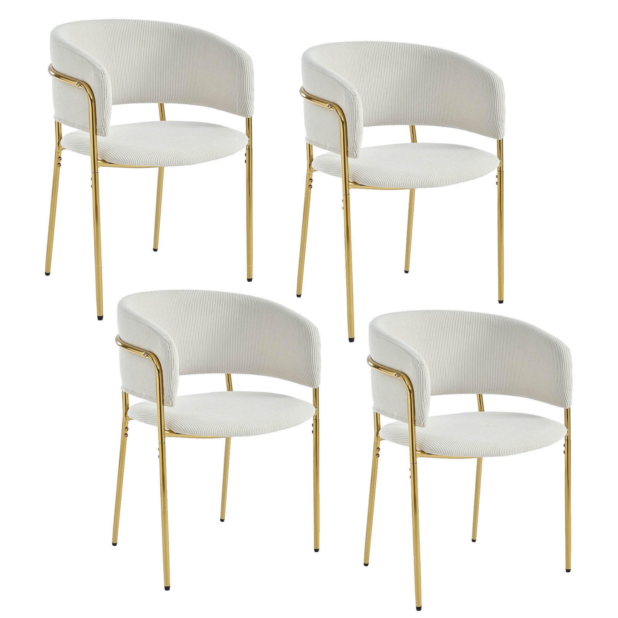 Flieks Esszimmerstuhl (Set, 4 St), 4er Set Polsterstühle mit Armlehnen Wohn günstig online kaufen