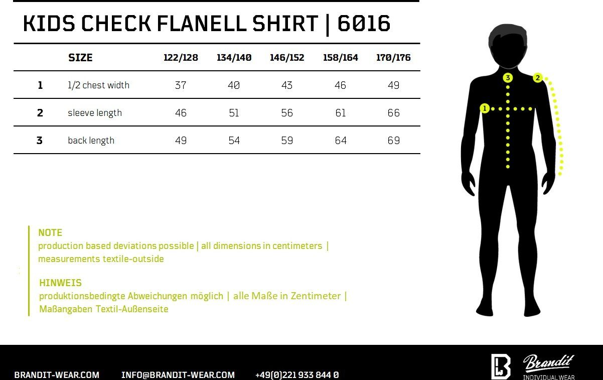 Brandit Langarmhemd Kids Check Shirt Long Sleeve – Bild 4 von 4