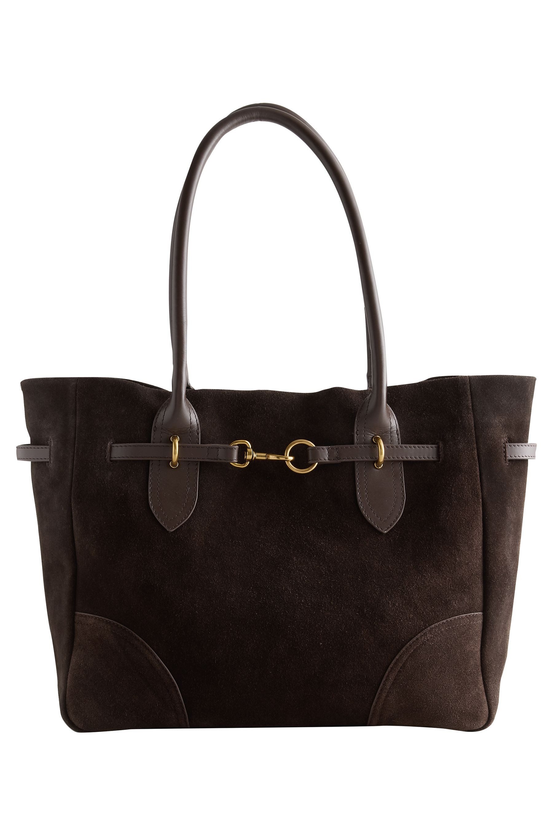 Next Schultertasche Schultertasche aus Veloursleder mit Gürtel (1-tlg)