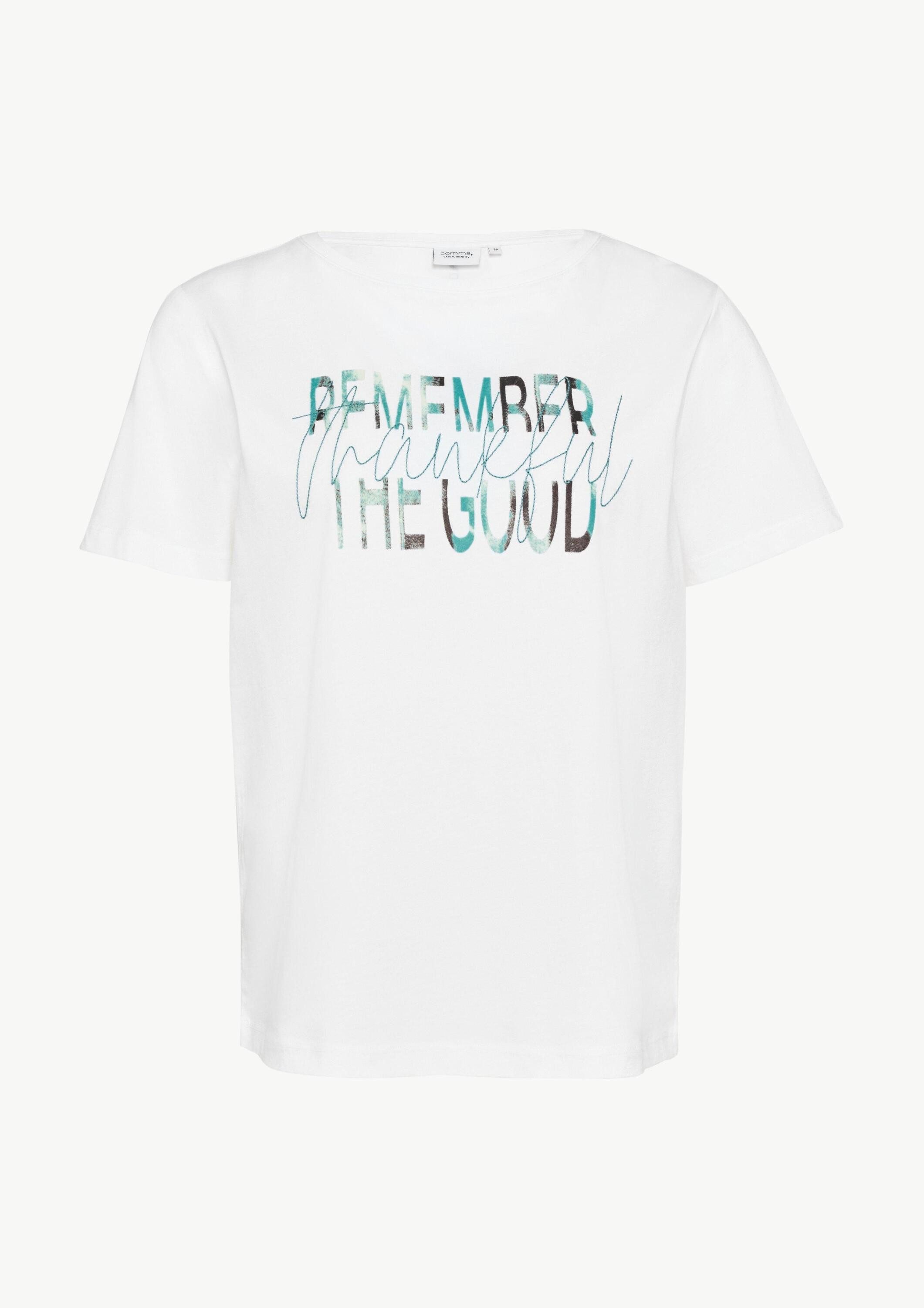 comma Kurzarmshirt T-Shirt T-Shirt mit Artwork