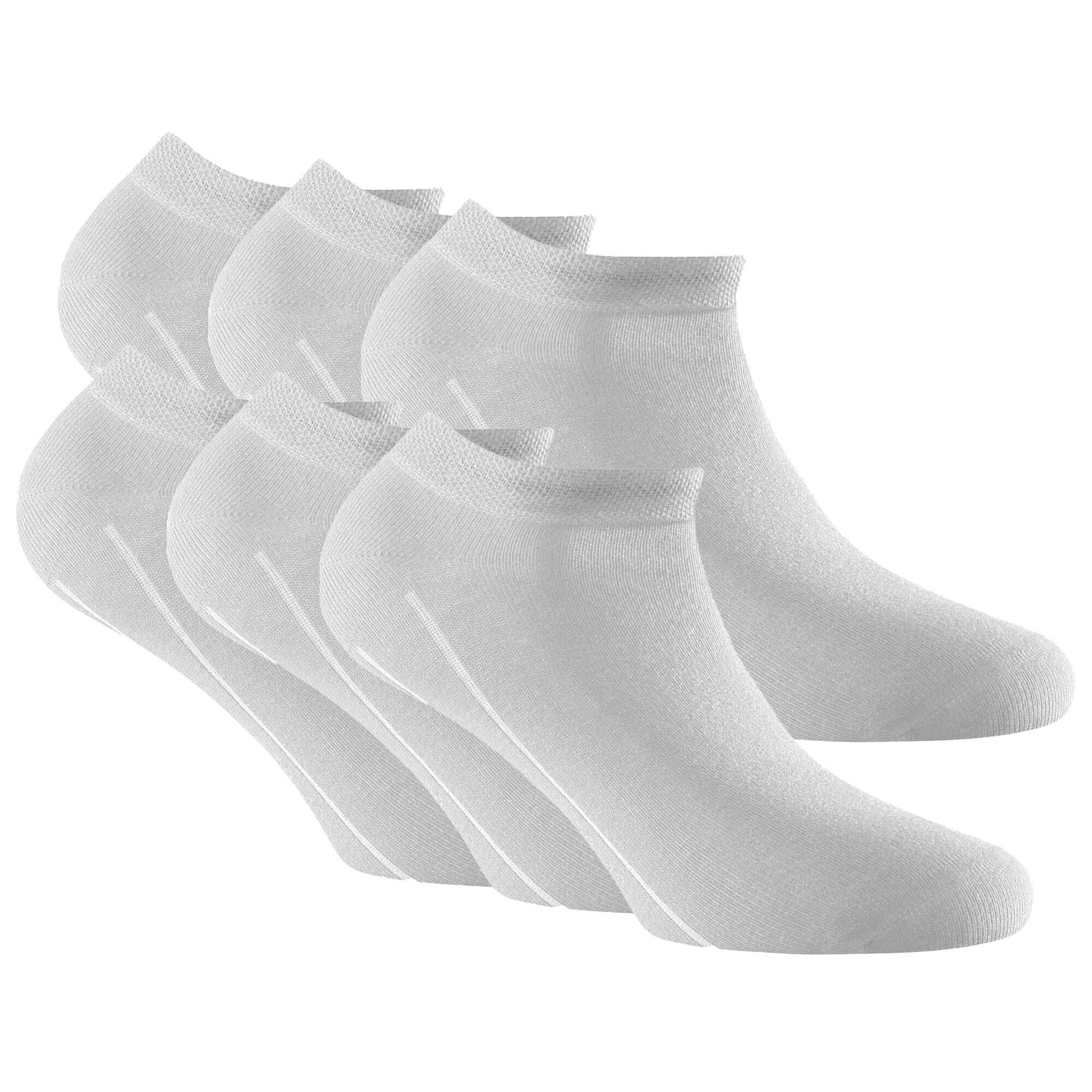 Rohner Socks Sneakersocken Unisex Sneaker Socken, 6er Pack - Bambus Weiß