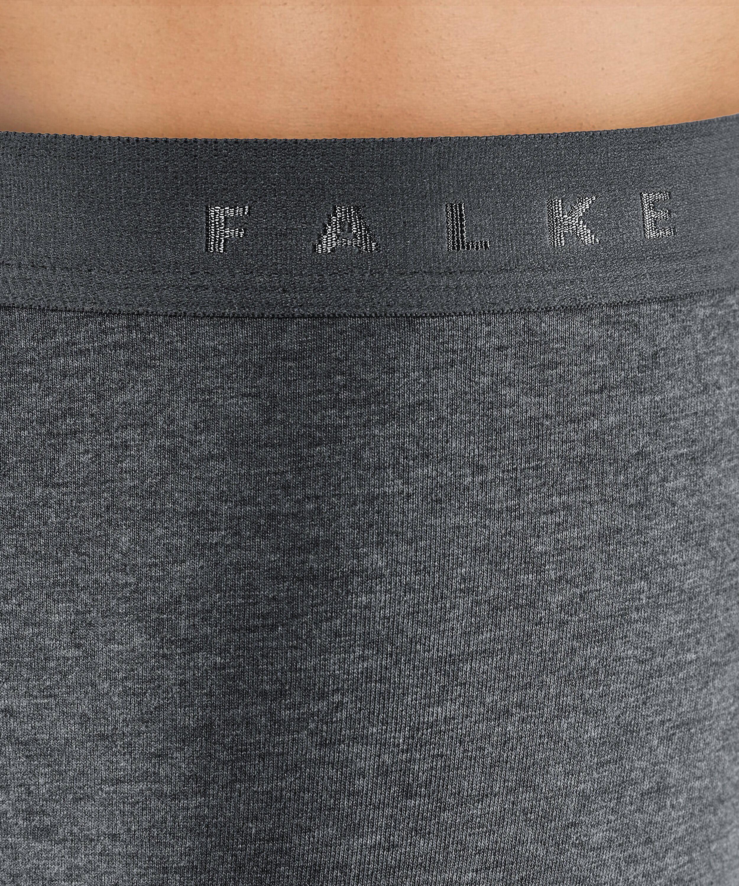 FALKE Boxershorts 2-Pack (2-St) Softe Baumwolle grey mit Elasthan -heather dark (3278)