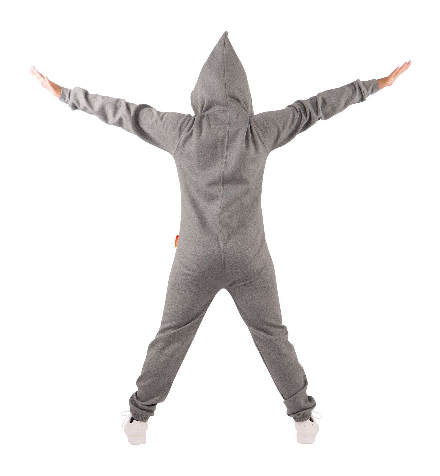 O'Poppy Jumpsuit Damen dunkelgrau (1-tlg) mit Kapuze und Eingrifftaschen