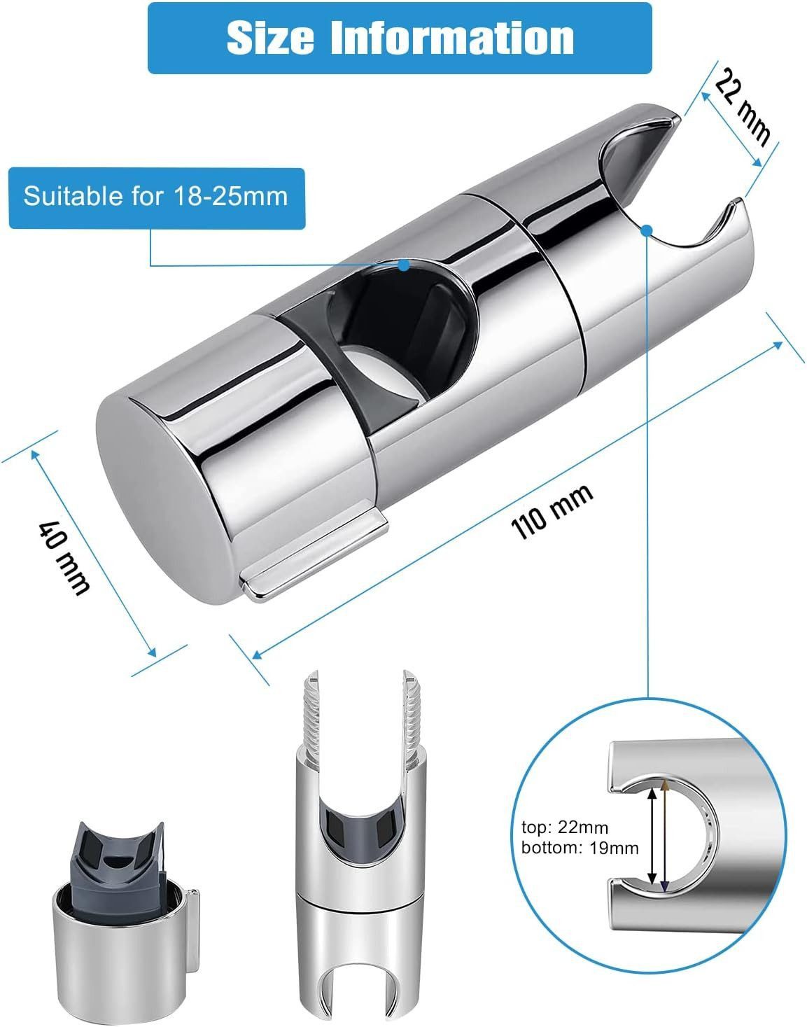 FELIXLEO Brausegarnitur Halterung Duschkopfhalter für Gleitstange Verstellb günstig online kaufen