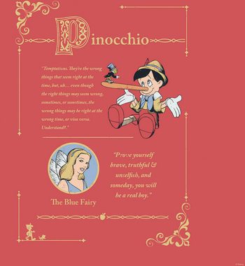 Komar Leinwandbild Keilrahmenbild - Pinocchio Vice Versa - Größe 40 x 40 cm, Disney (1 St)