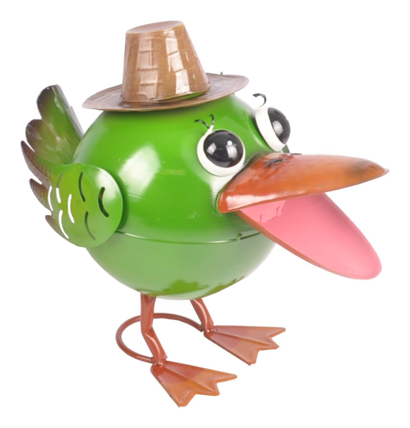 Gartenfigur Garten Dekofigur bunter Vogel aus Metall Gartendeko Gartenfigur Metall